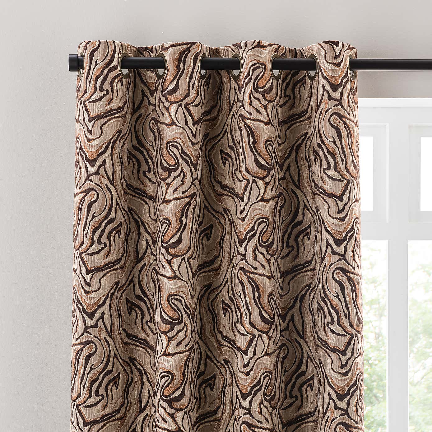 Magma Animal Marbled Eyelet Curtain