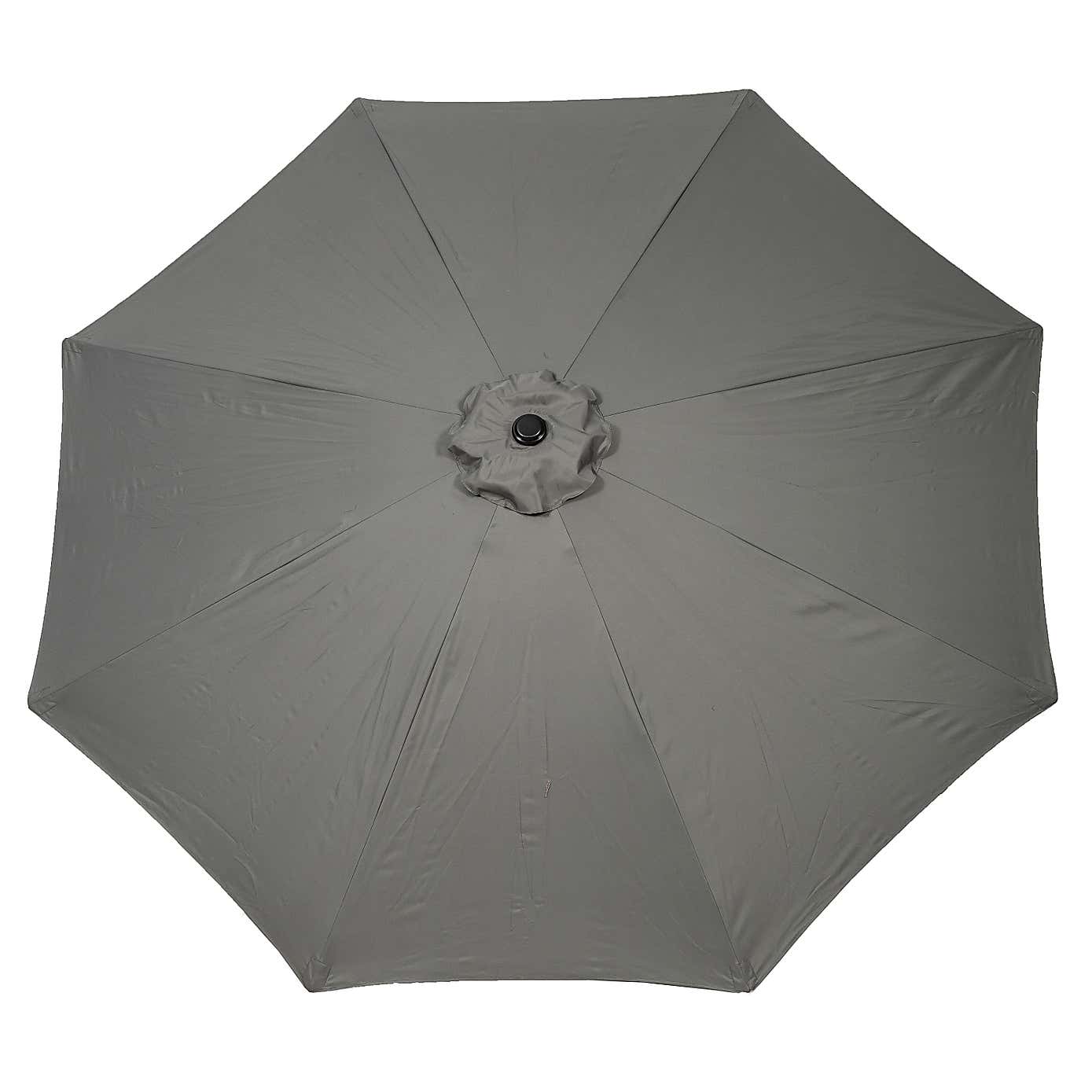 3m Royal Craft Brushed Aluminium Crank and Tilt Parasol