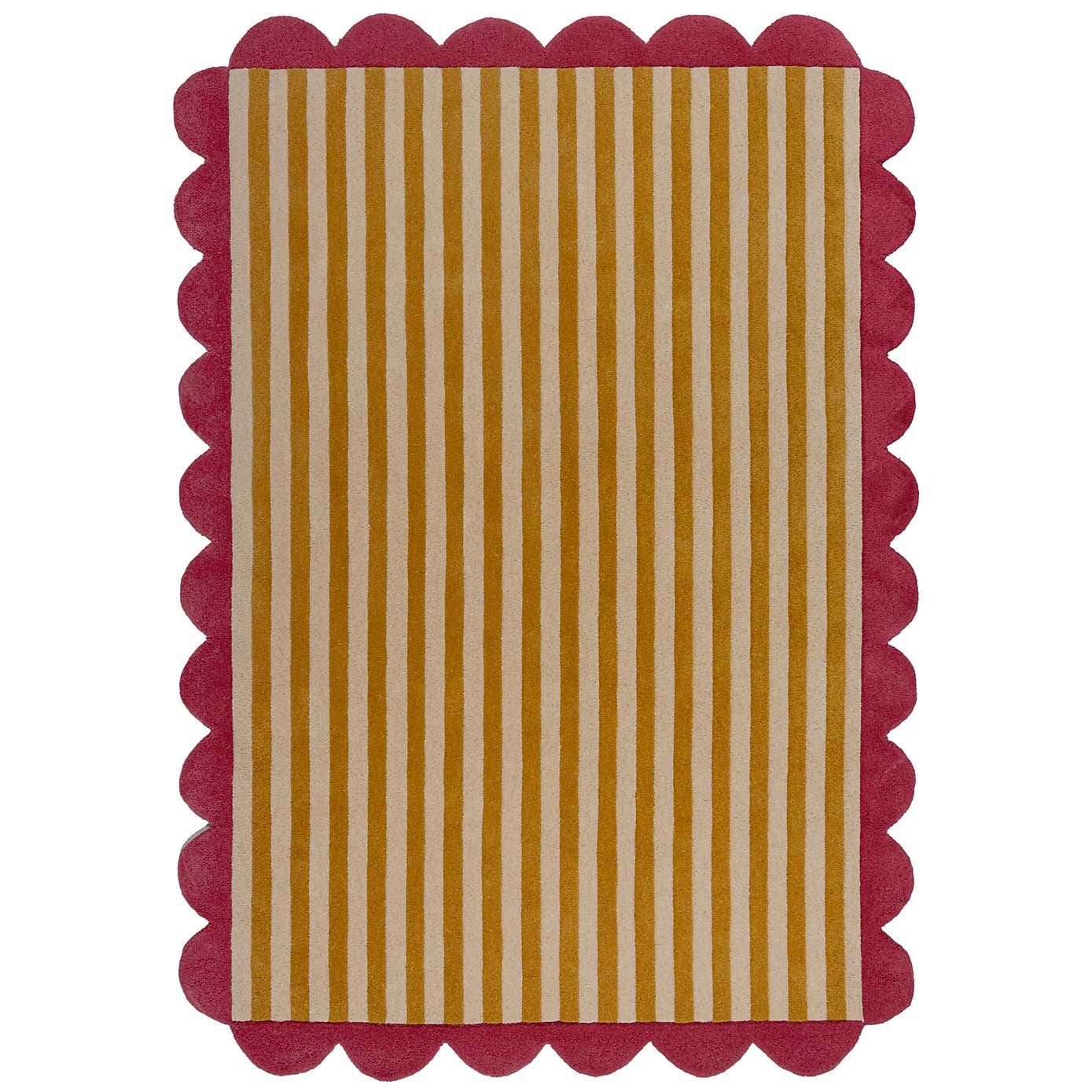 Milo Scallop Yellow Wool Rug