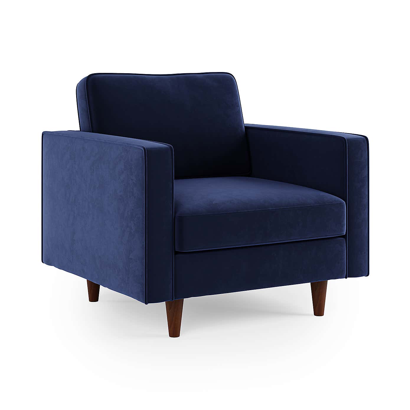 Zoe Plain Velvet Armchair