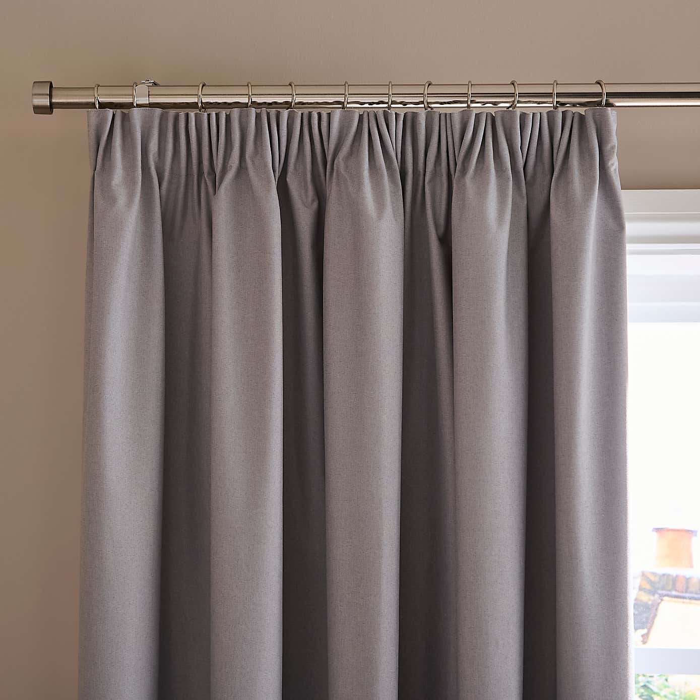 Berlin Blackout Pencil Pleat Curtains