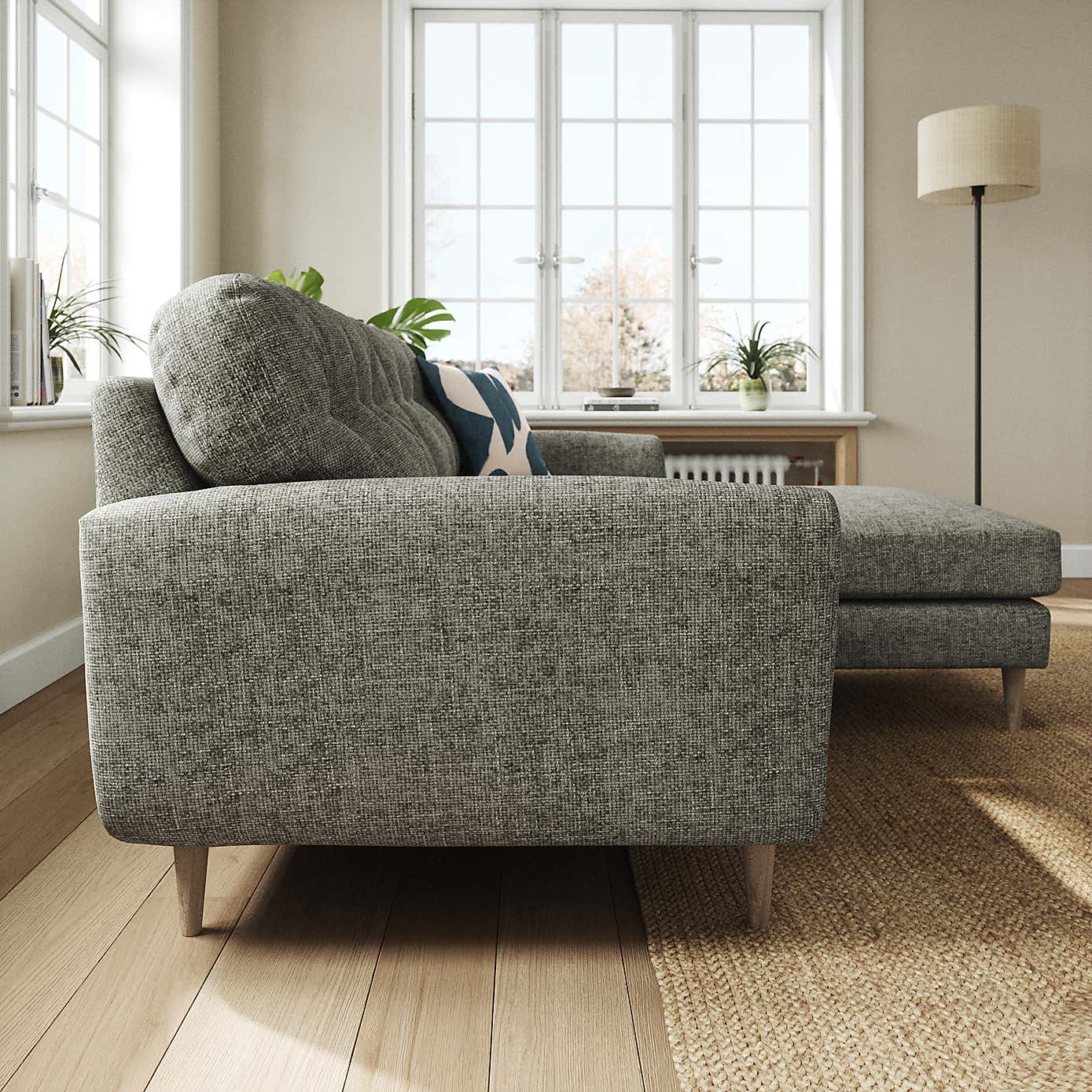 Sven Chunky Chenille Corner Chaise Sofa