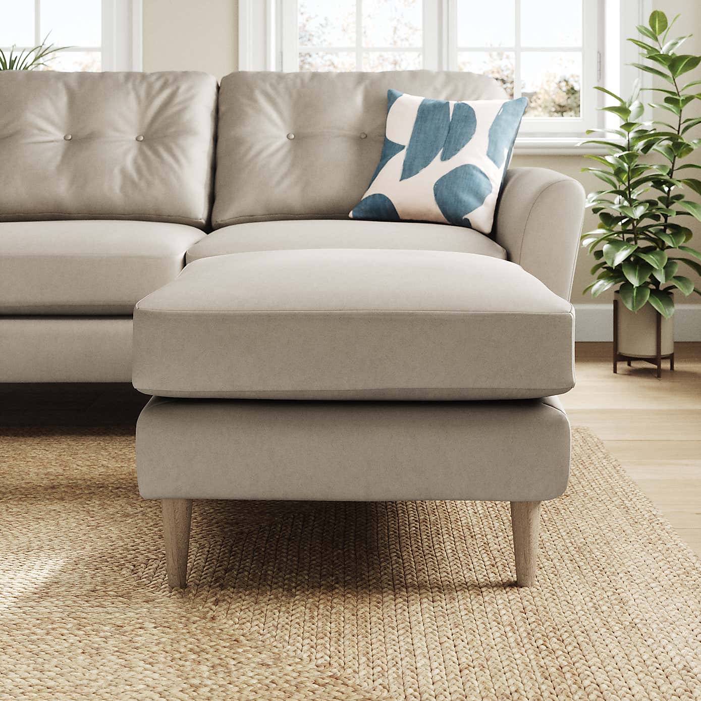 Sven Opulent Velvet Footstool