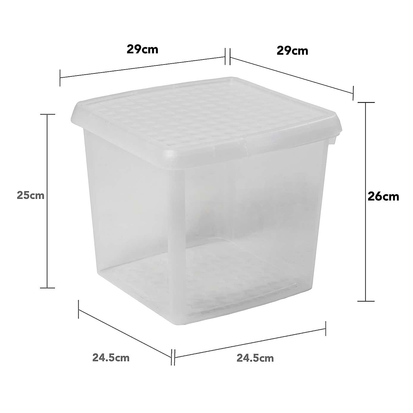 Wham Clip Pack of 4 Square Storage Boxes With Lids