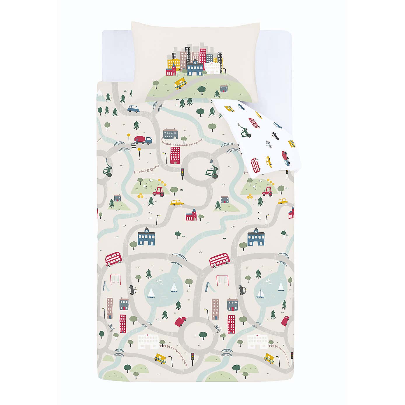 Bianca Transport Cotton Duvet Cover & Pillowcase Set