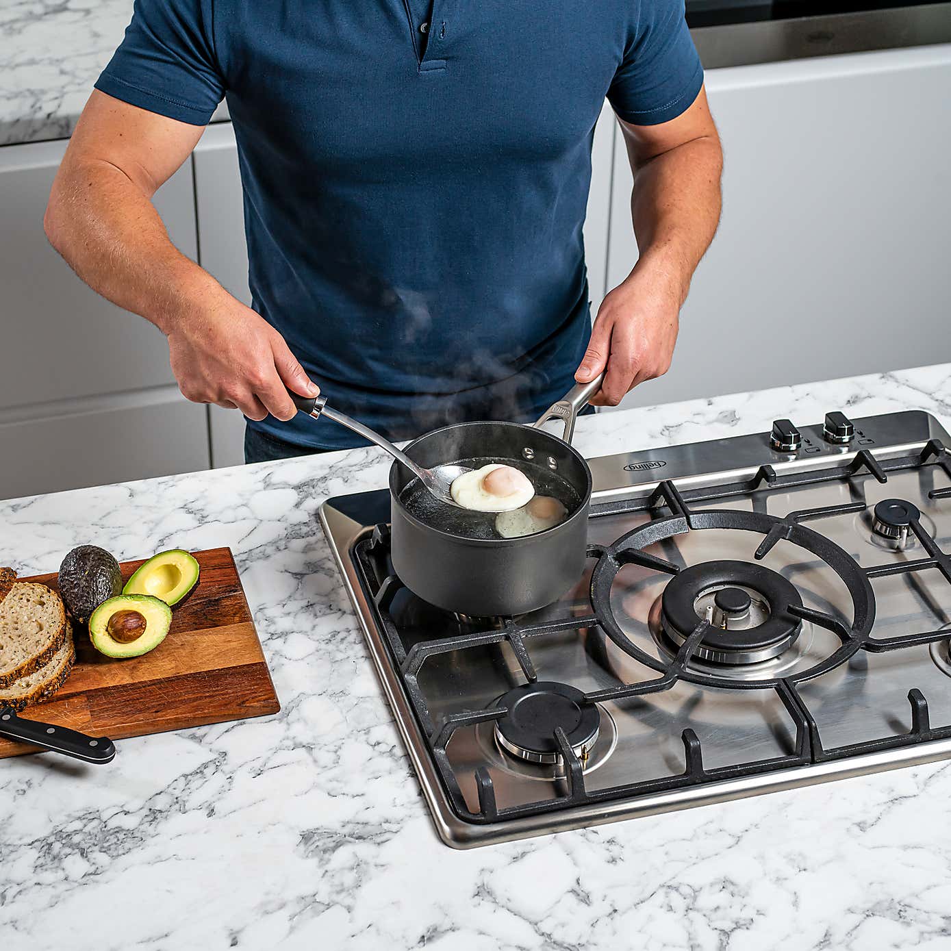 Ninja ZEROSTICK Hard Anodised Saucepan with Lid, 18cm