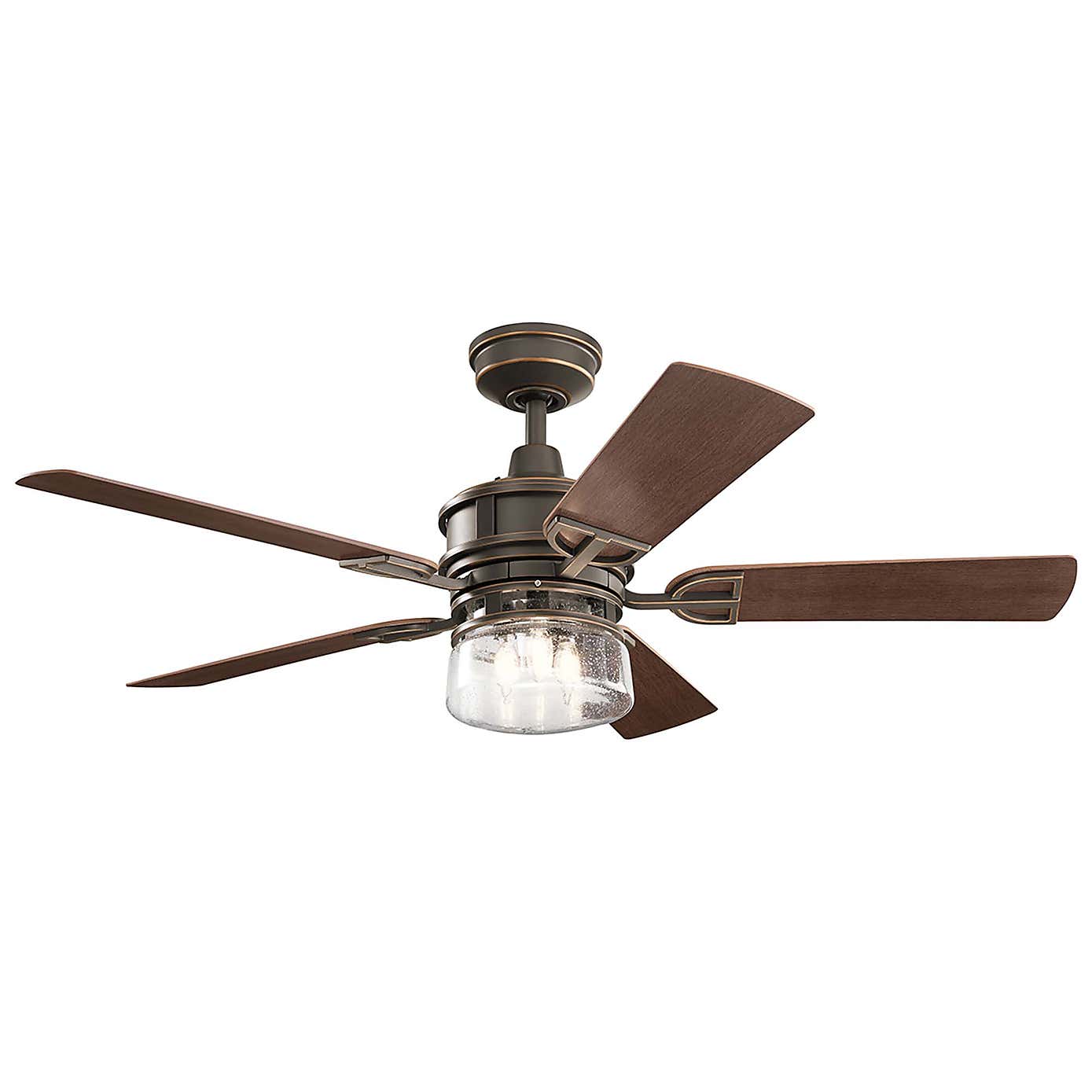 Kichler Lyndon Patio Ceiling Fan with Light & Remote, 132cm