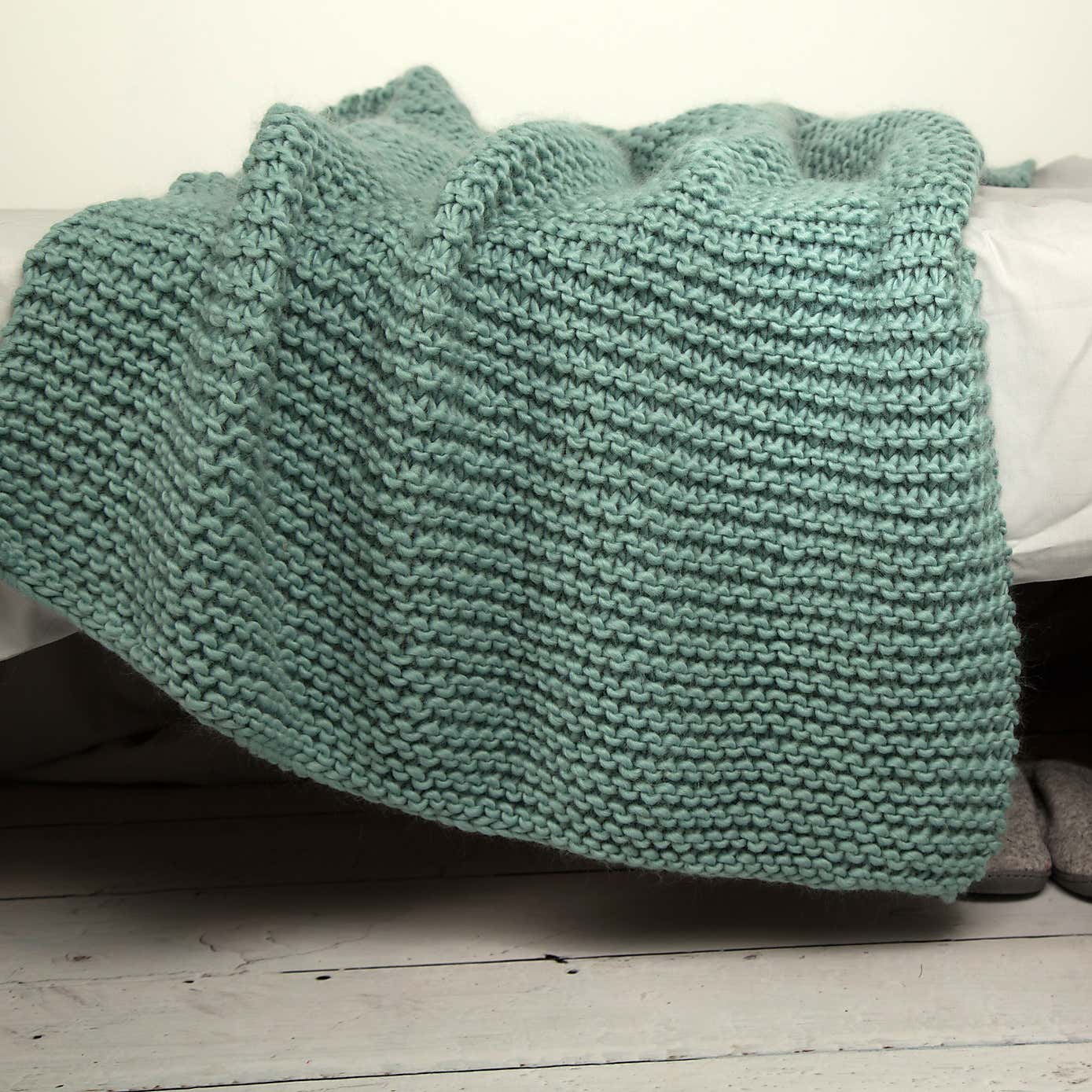 Wool Couture Nyssa Blanket Teal Knitting Kit