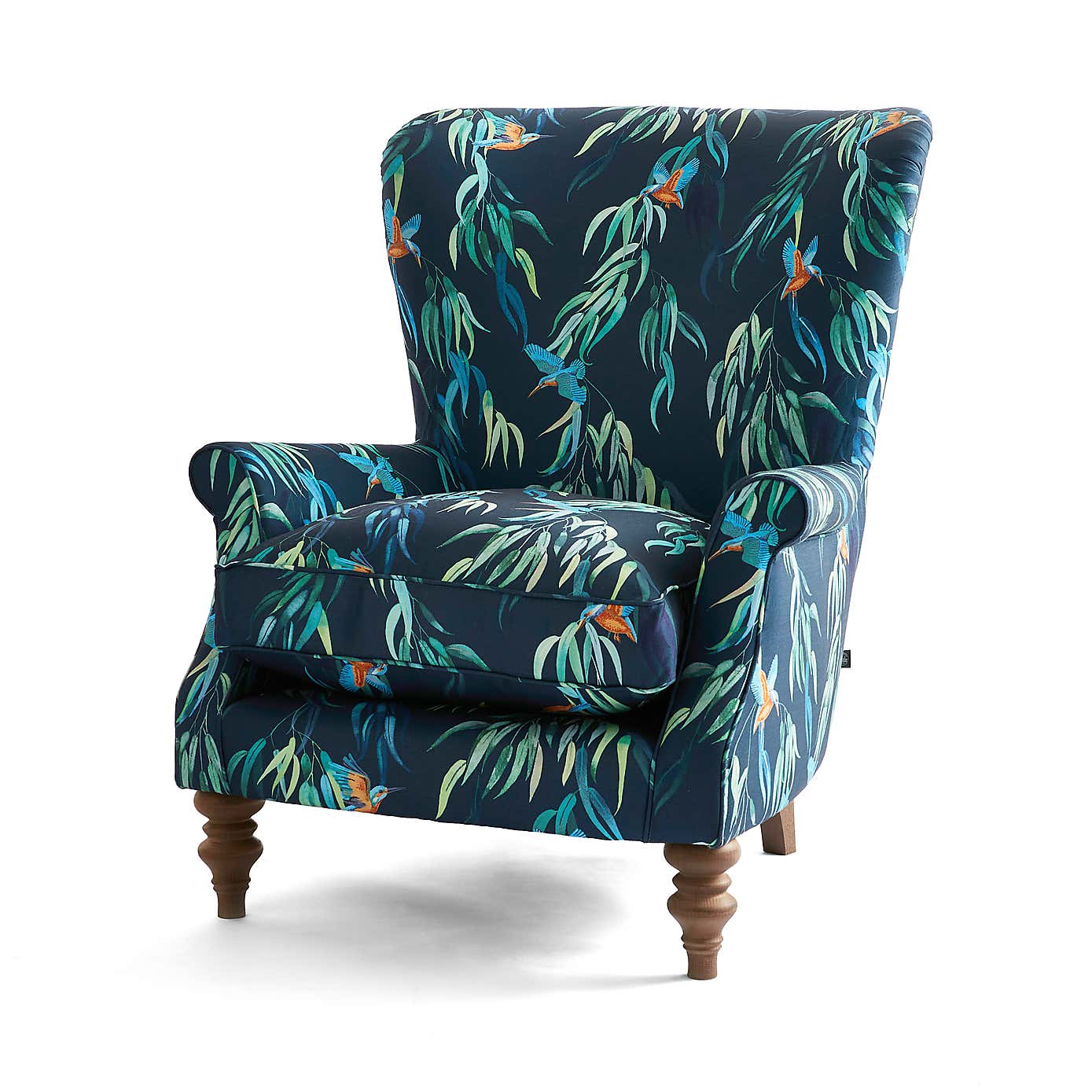 Charbury Kingfisher Print Occasional Armchair