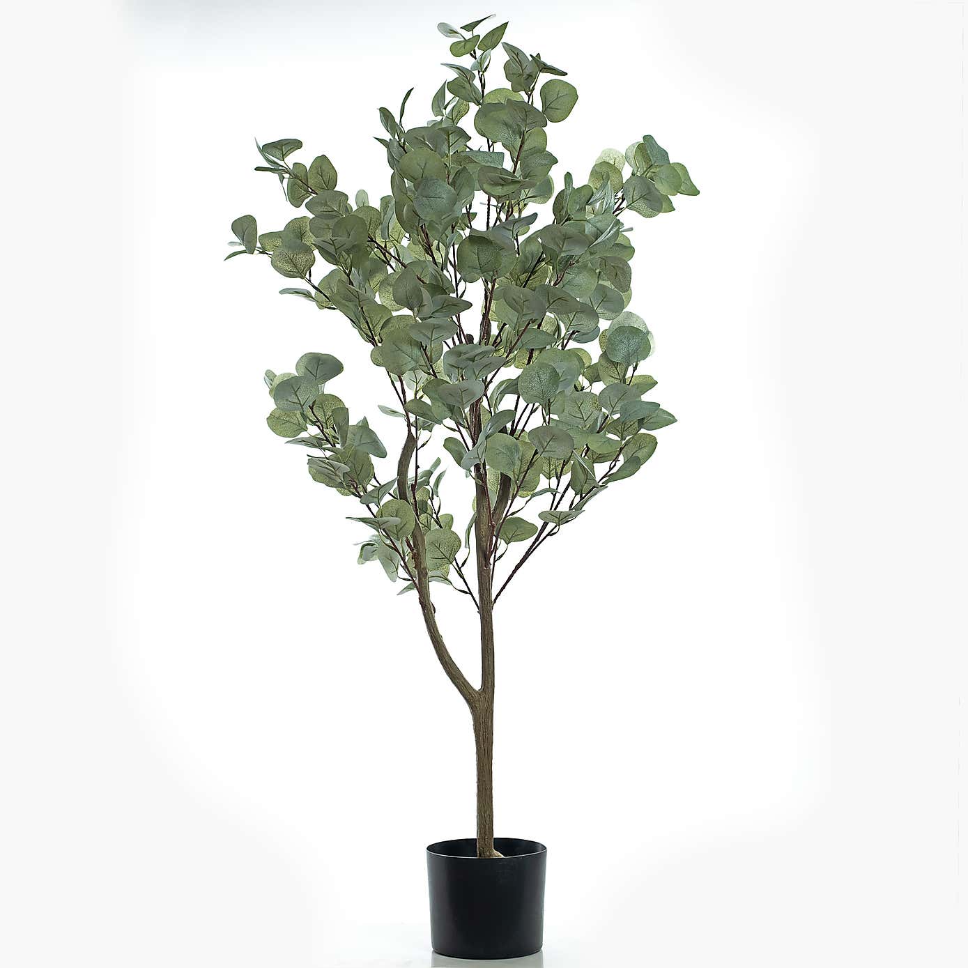 Artificial Eucalyptus Tree in Black Plant Pot