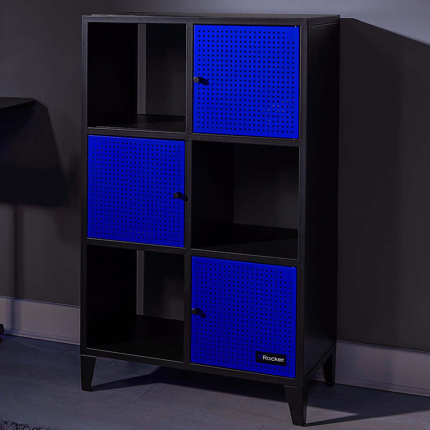 X Rocker Mesh Tek Tall 6 Cube Storage Unit