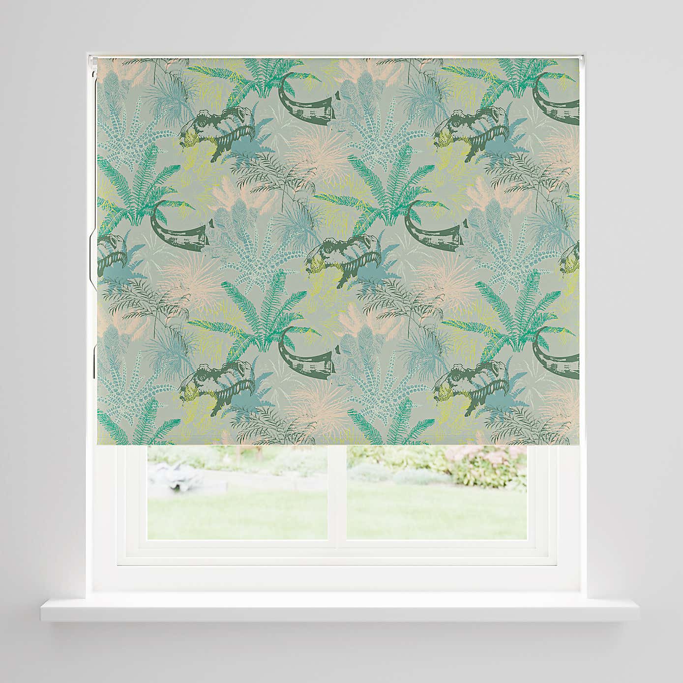 All About T-Rex Green Roller Blind