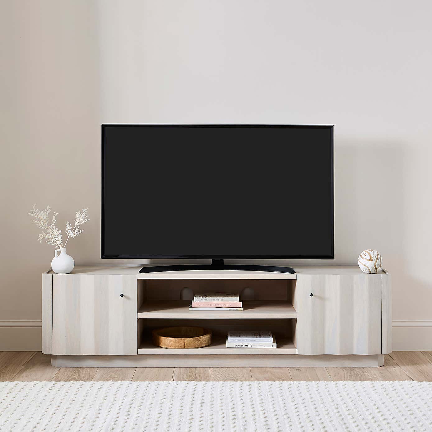 Willa Extra Wide TV Unit for TVs up to 80",Mango Wood