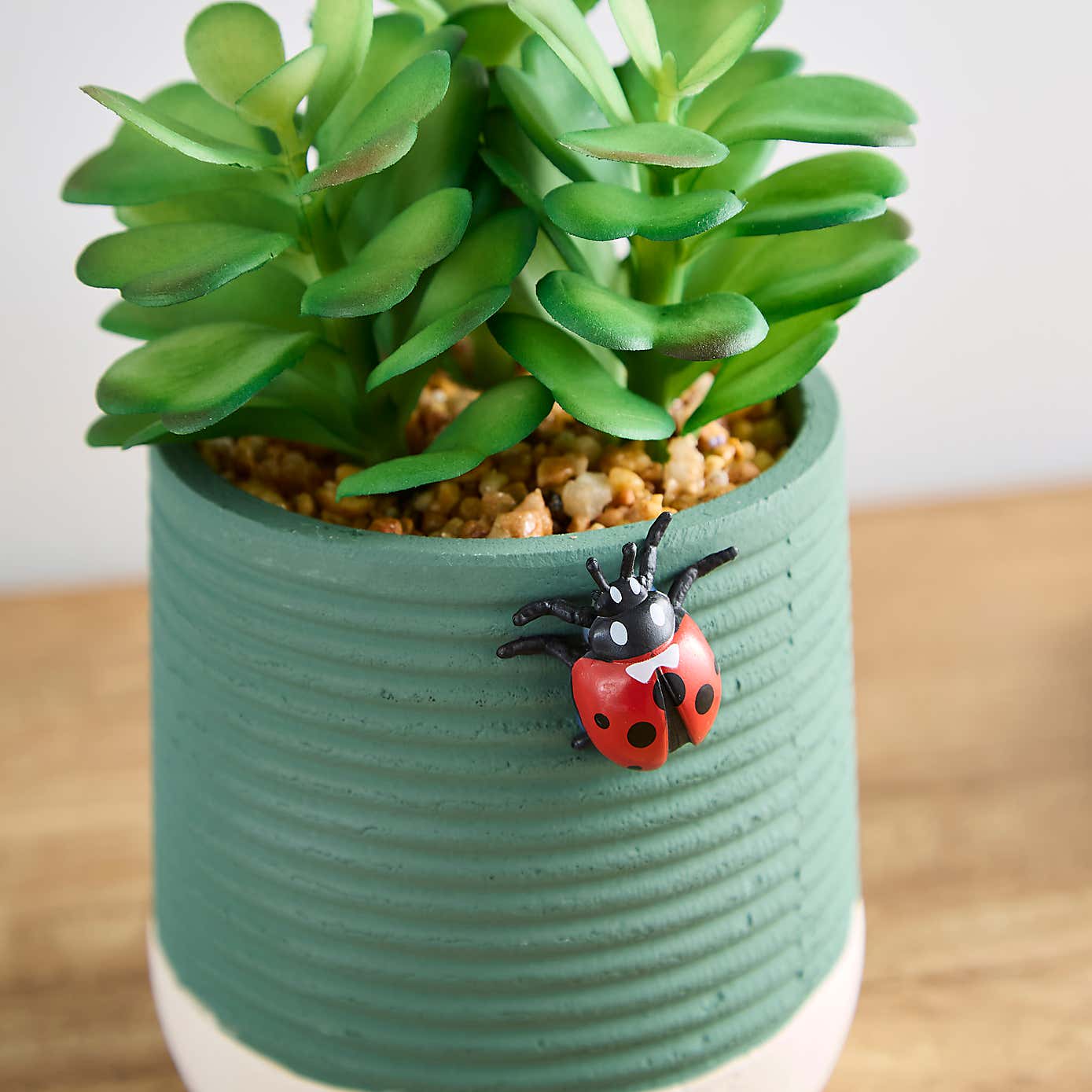 Artificial Succulent with Lady Bird