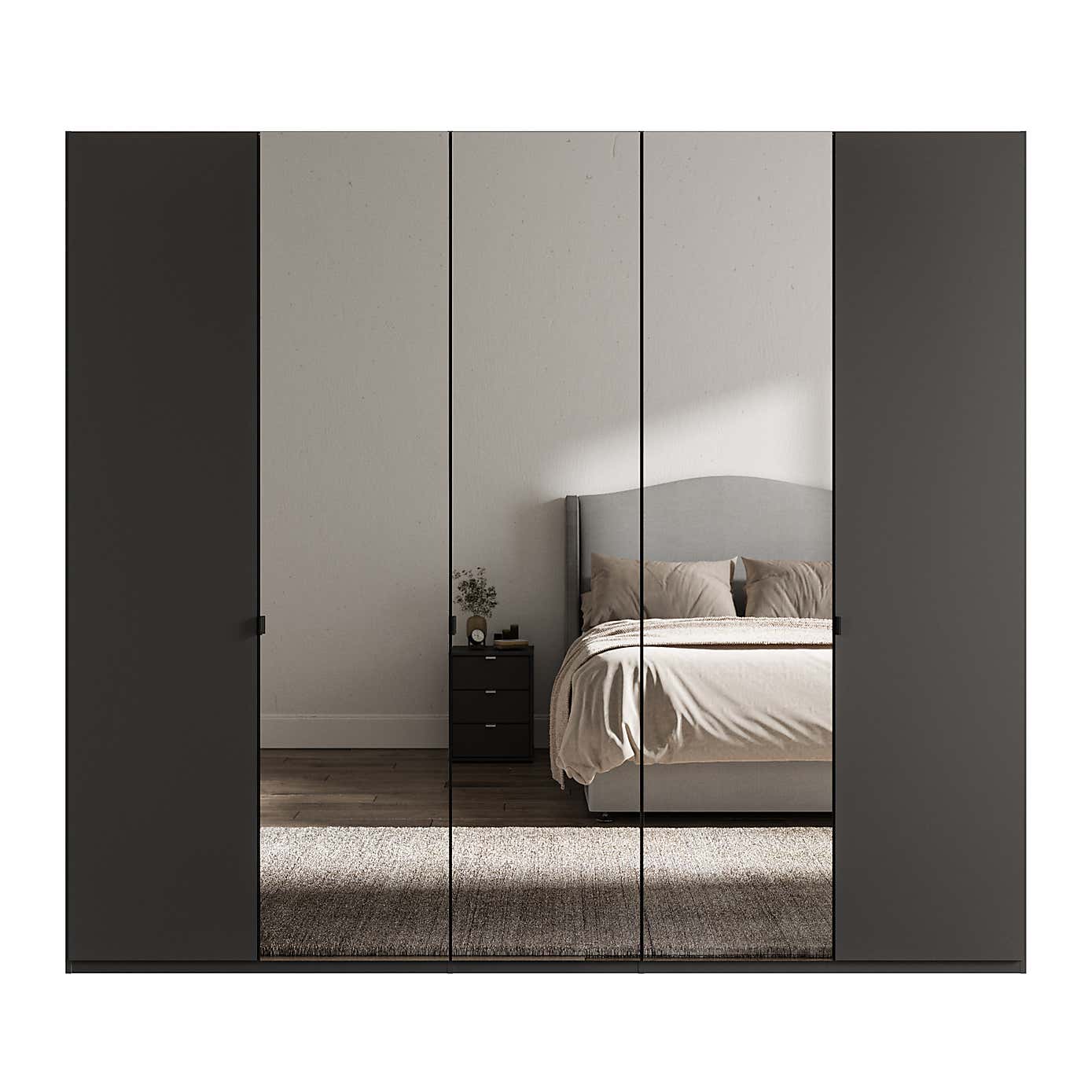 Wiemann Kahla 5 Door Mirrored Wardrobe