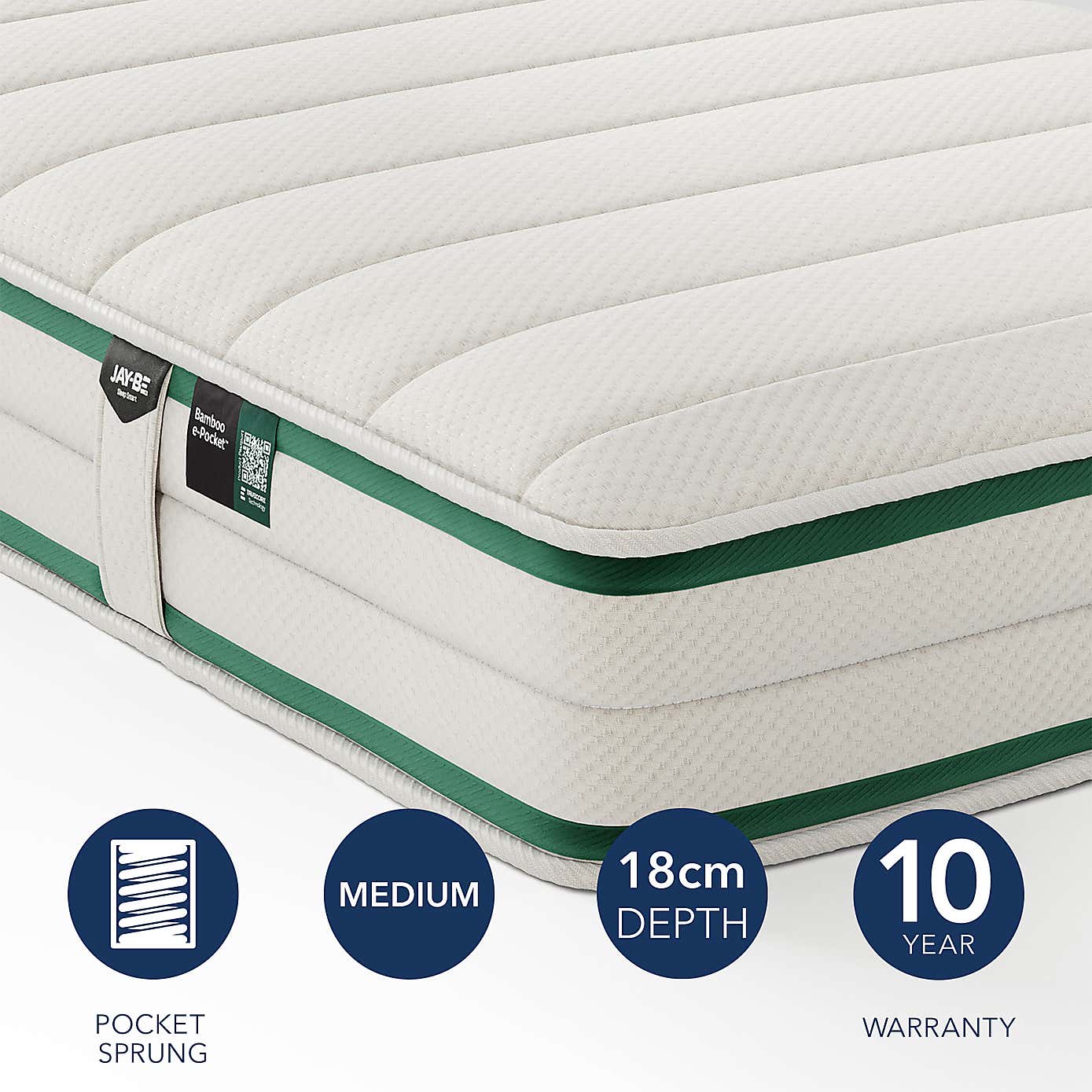 Jay-Be Natural Bamboo E-Pocket Kids Mattress