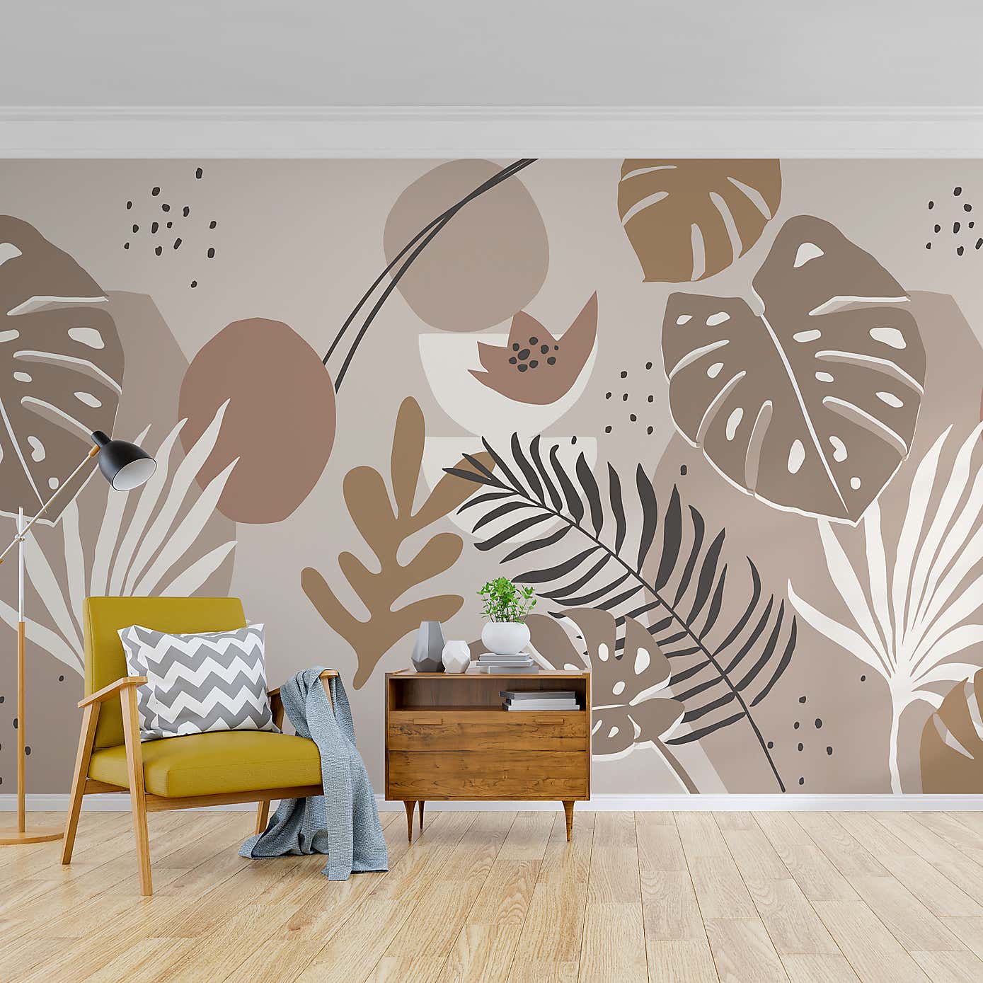 Tropcial Abstract Mural