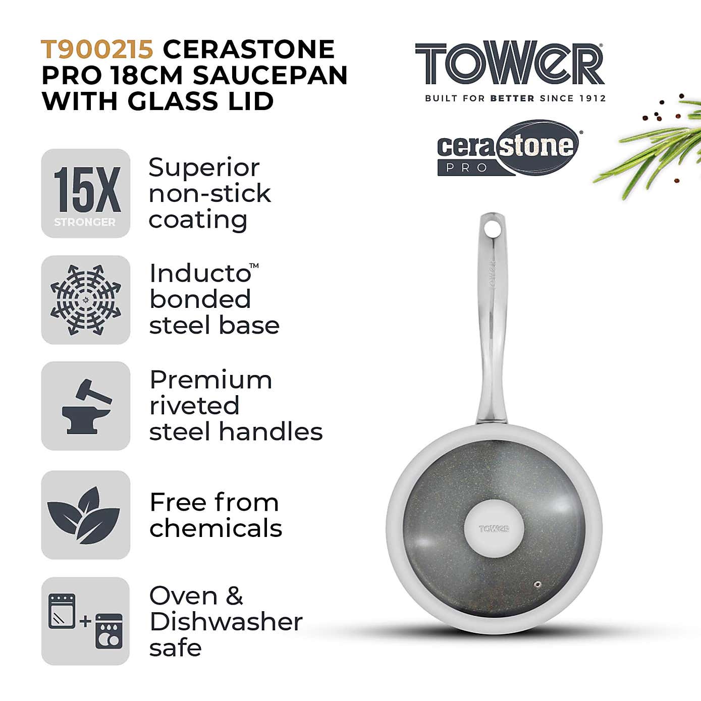 Tower Cerastone Pro 3 Piece Pan Set