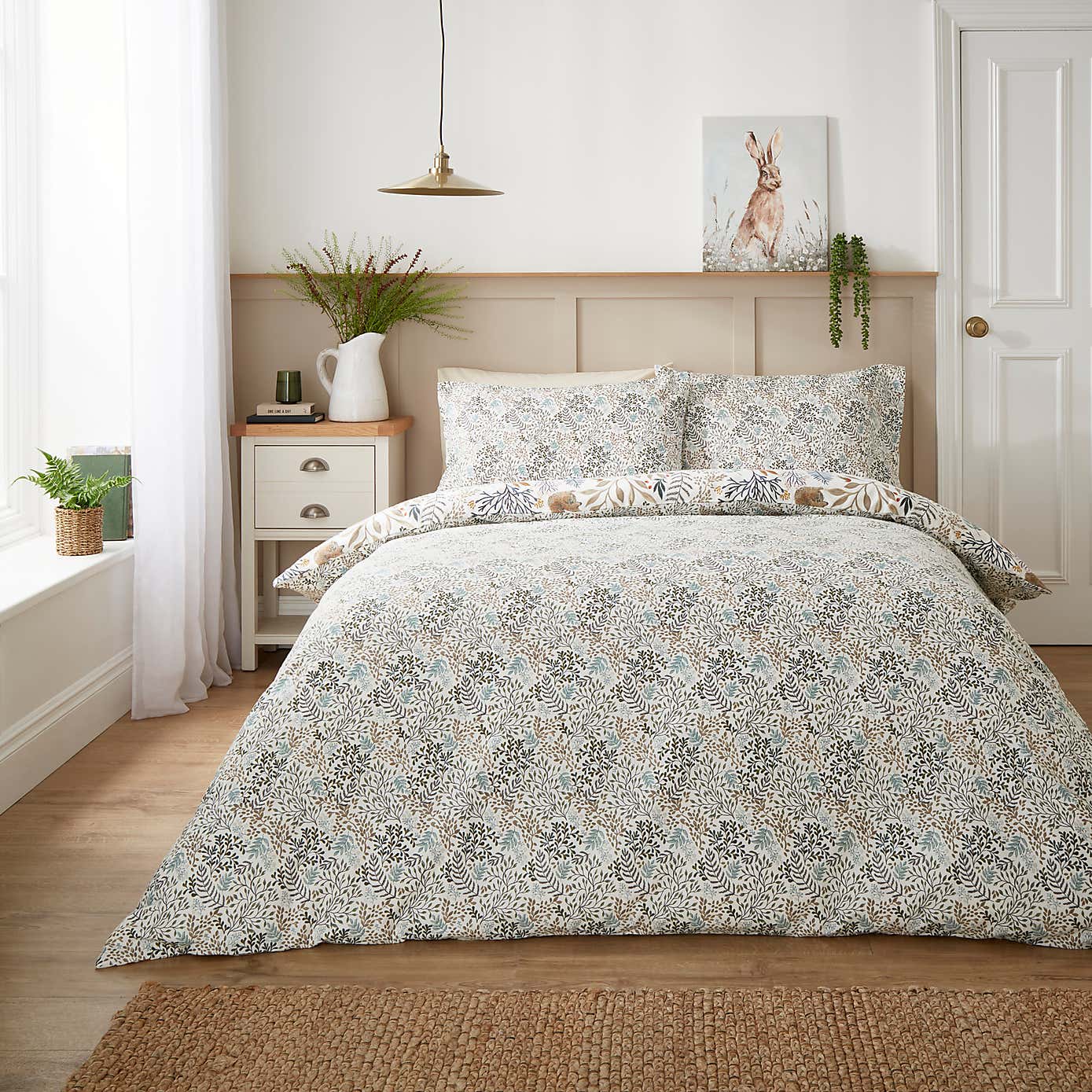 Woodland Tale Brushed Cotton Duvet Cover and Pillowcase Set