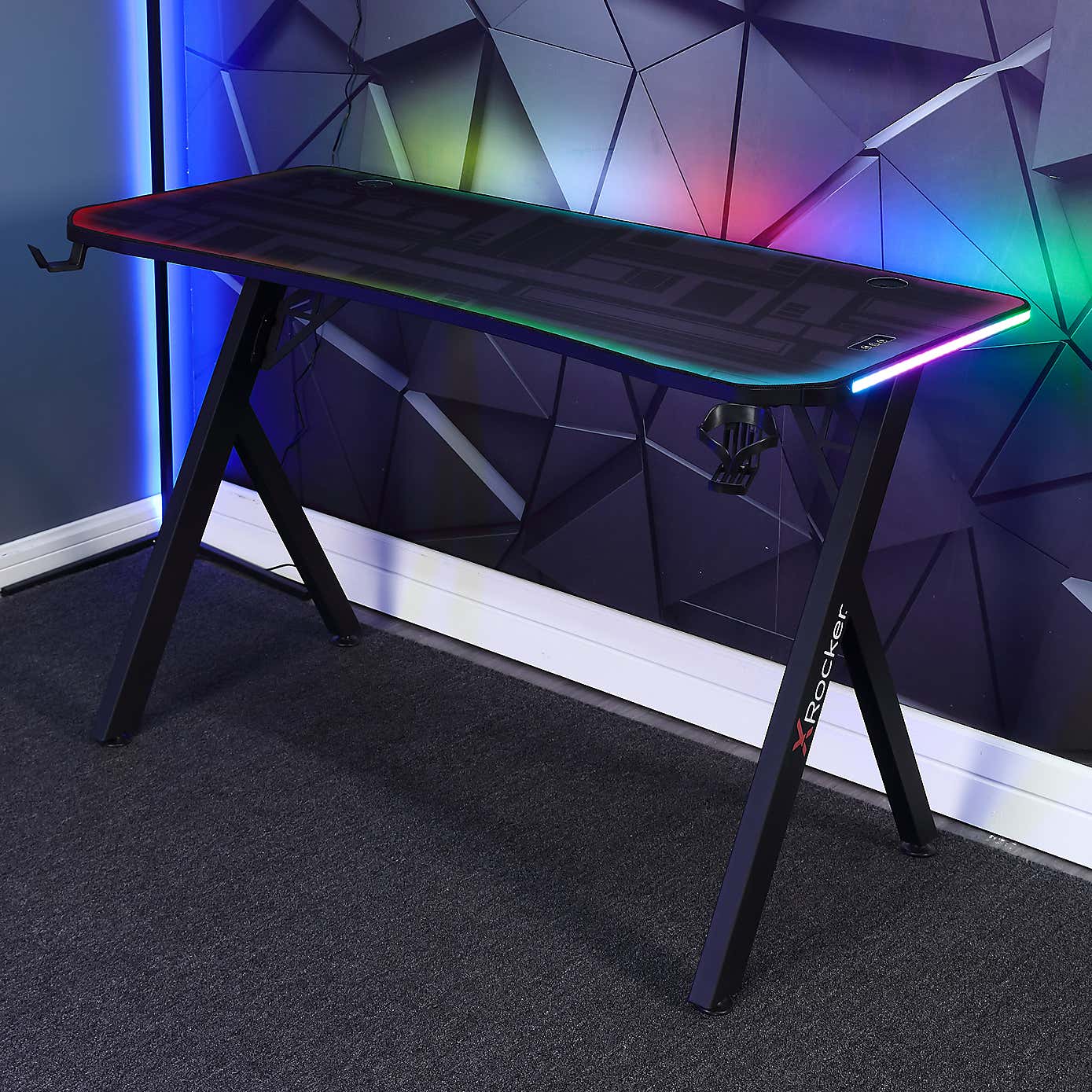 X Rocker Lumio RGB Gaming Desk with App Controlled Lights