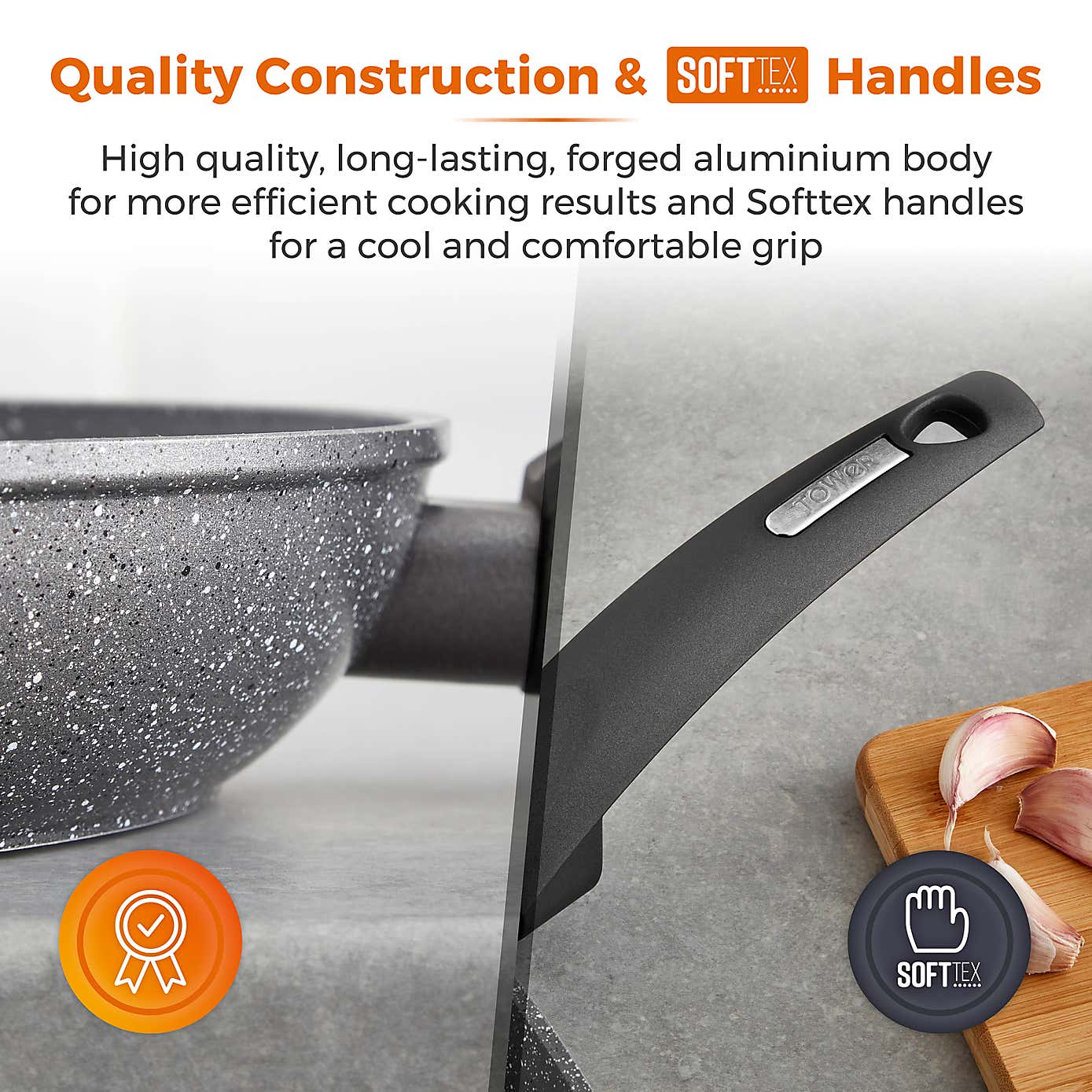 Tower Cerastone Non-Stick Forged Aluminium 2 Piece Frying Pan Set