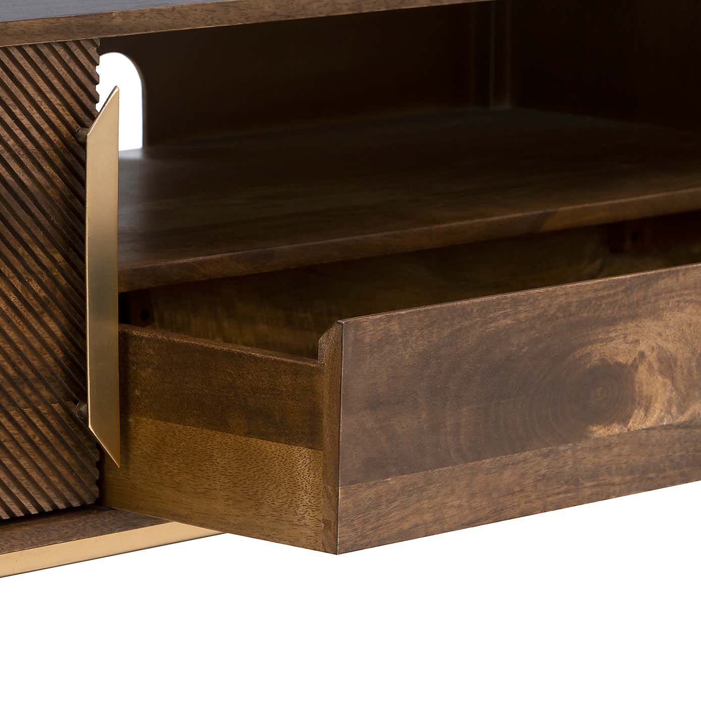 Anya Wide TV Unit, Mango Wood for TVs up to 55"