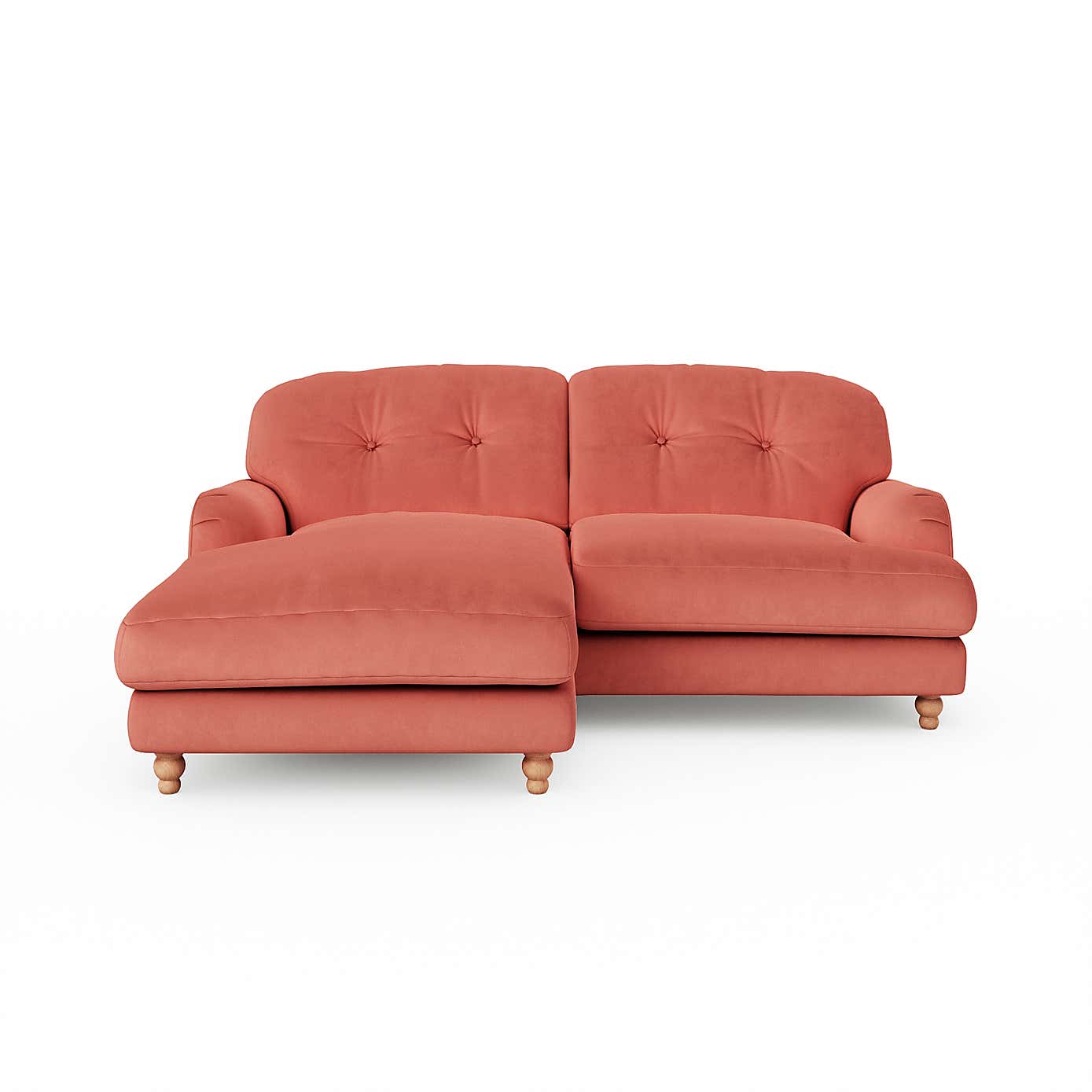 Martha Matte Plush Velvet Corner Chaise Sofa