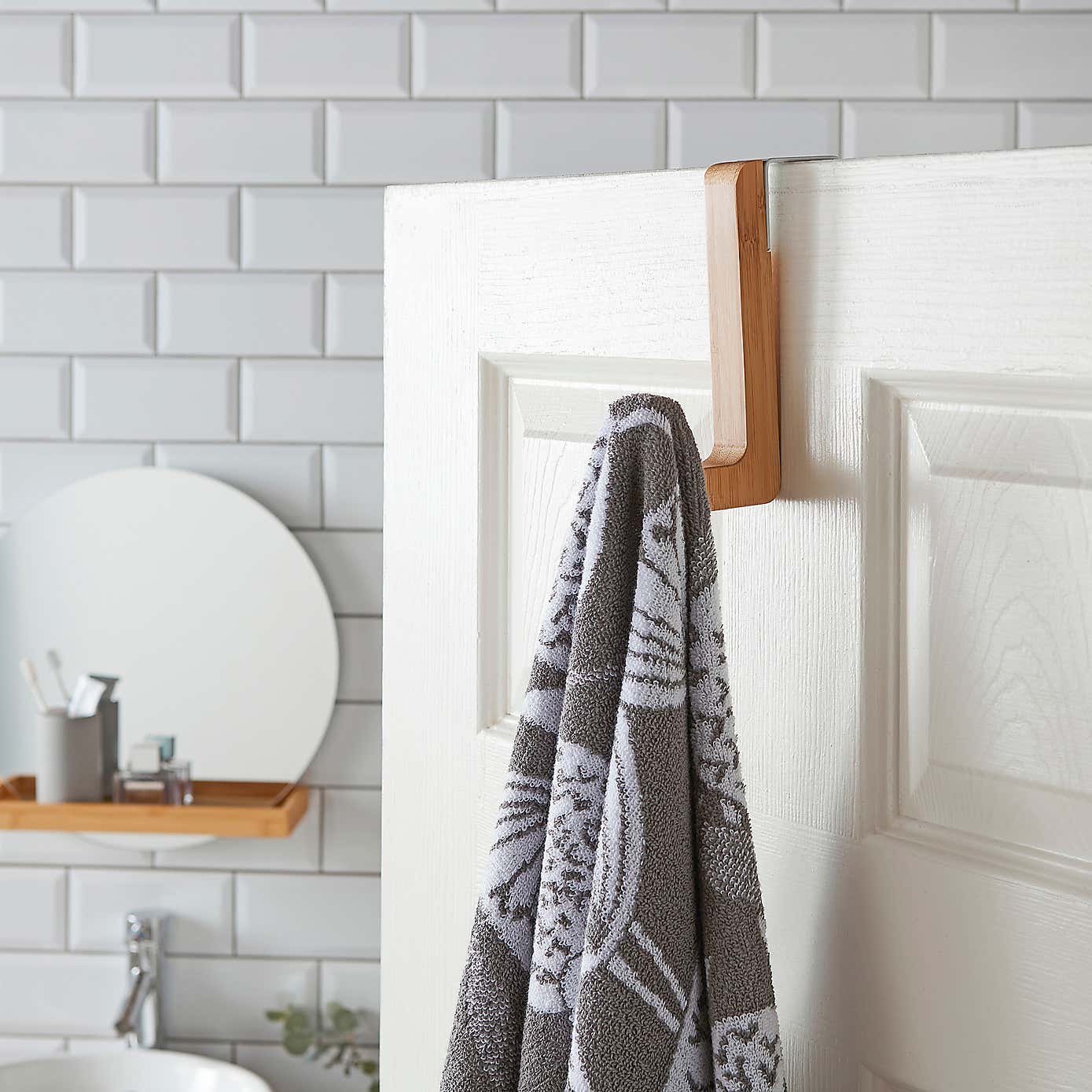 Elements Bamboo Single Over Door Hook