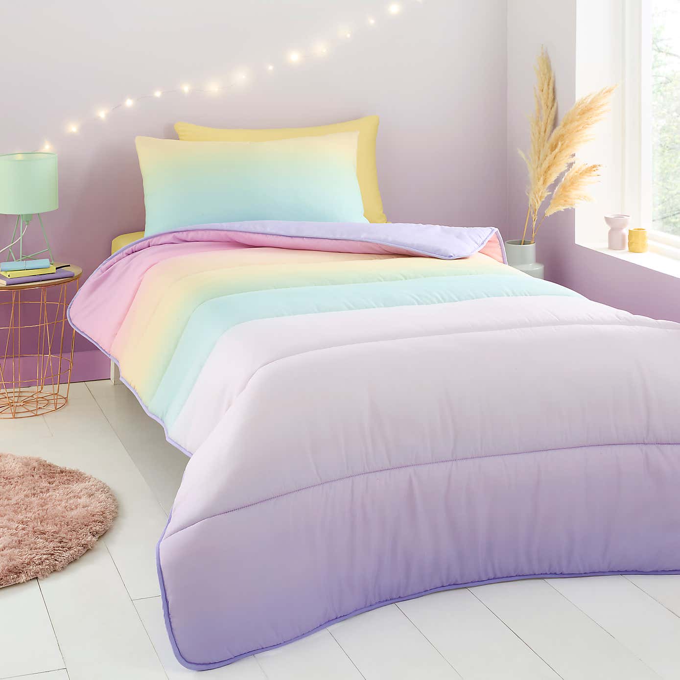 Ombre Pastel 7.5 Tog Single Coverless Duvet and Pillowcase Set