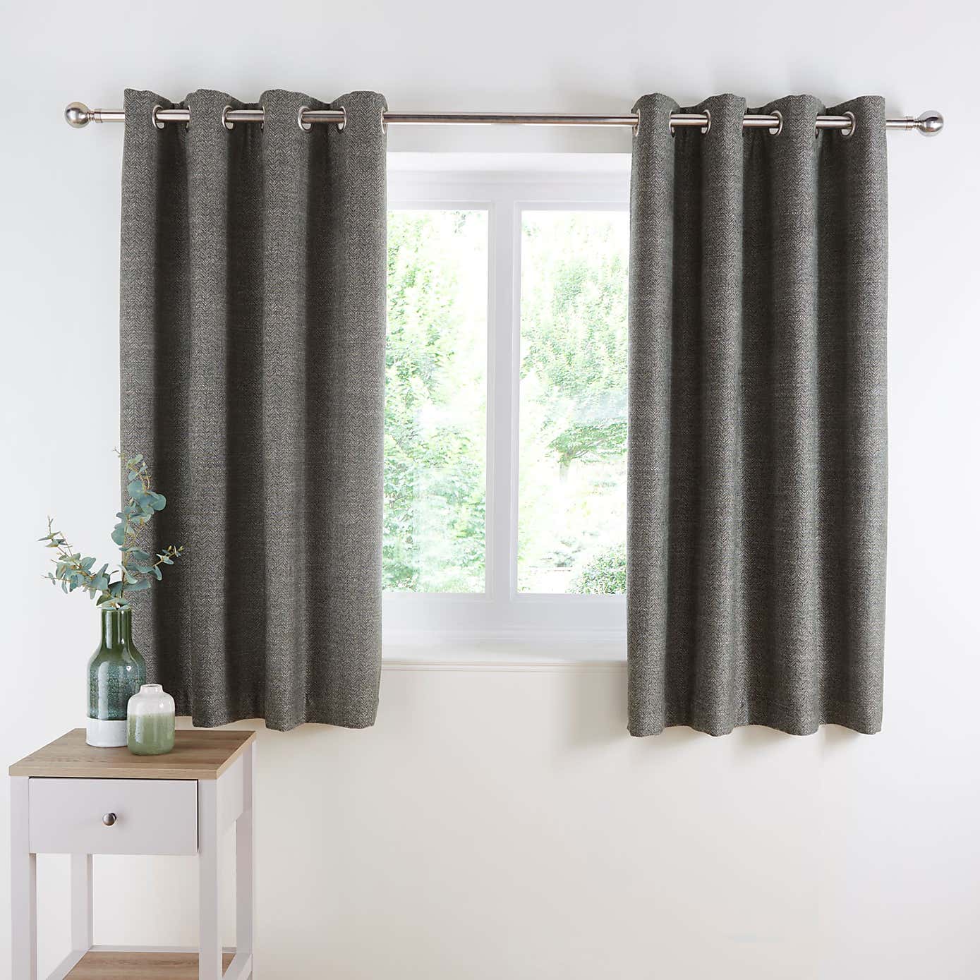 Churchgate Swithland Herringbone Eyelet Curtains