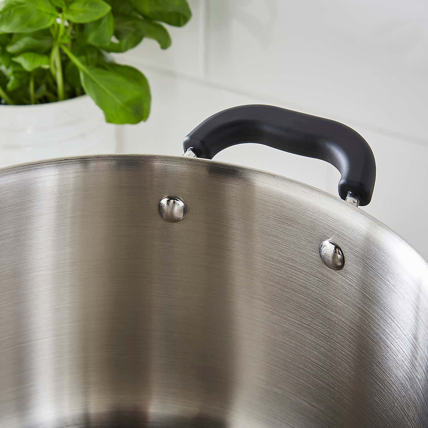 Stainless Steel Covered Stock Pot, 24cm