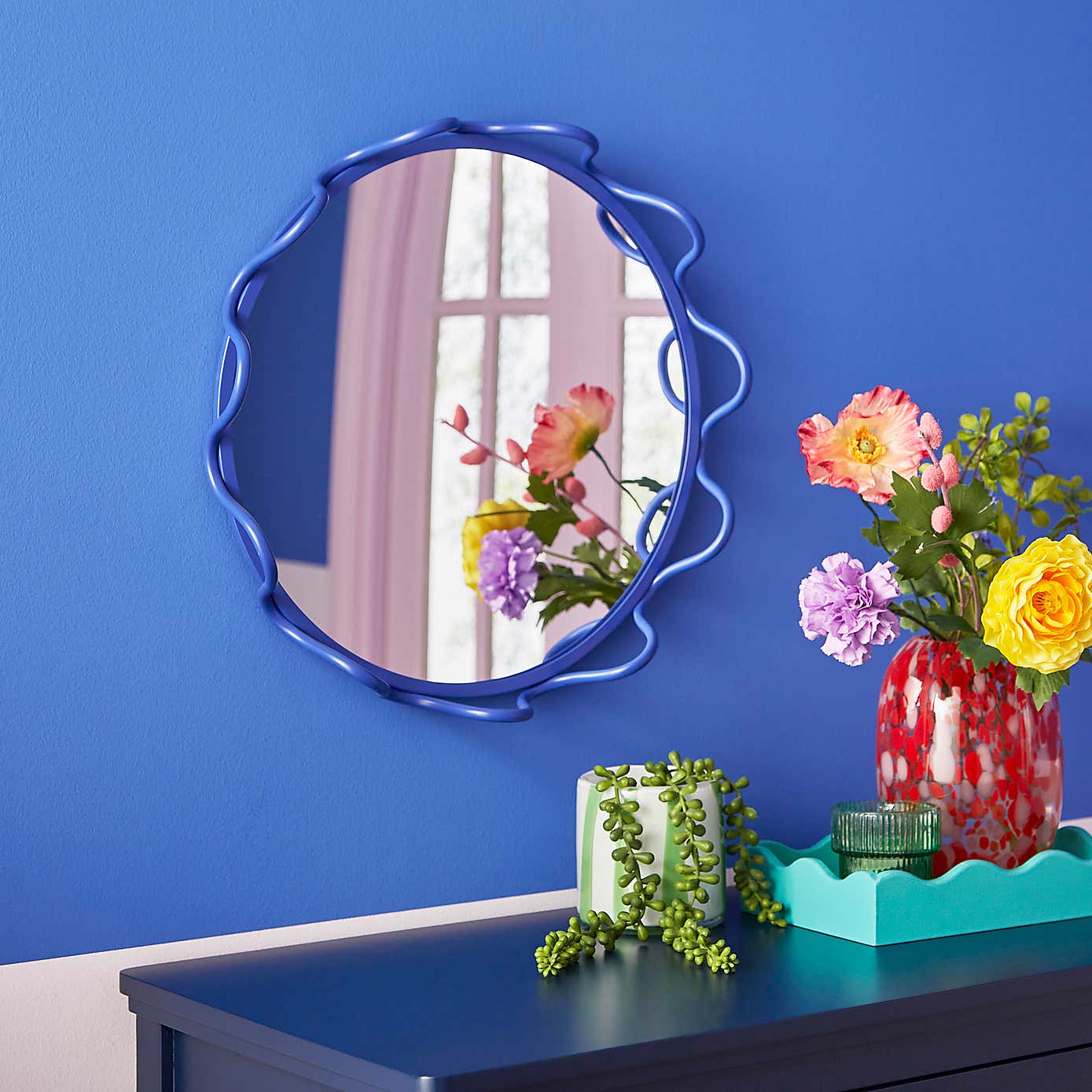 Sophie Robinson Wavy Metal Mirrored Tray