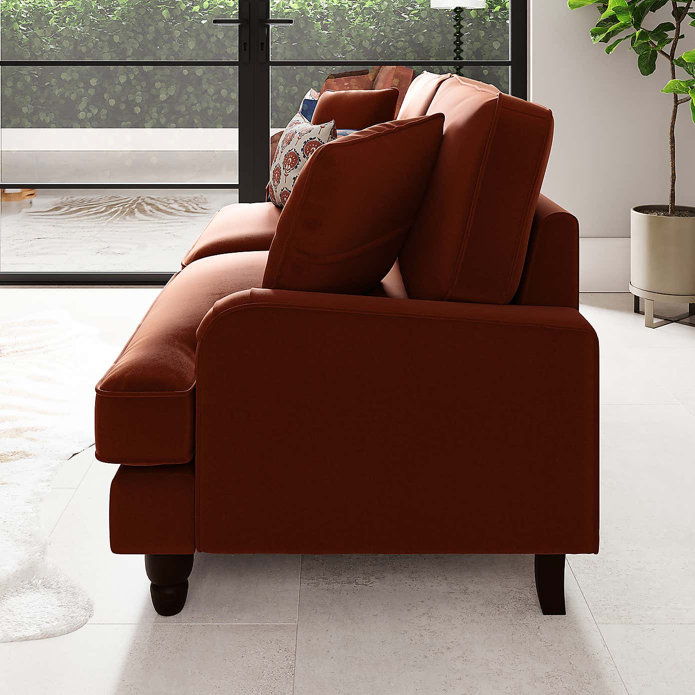 Beatrice Velvet 3 Seater Sofa