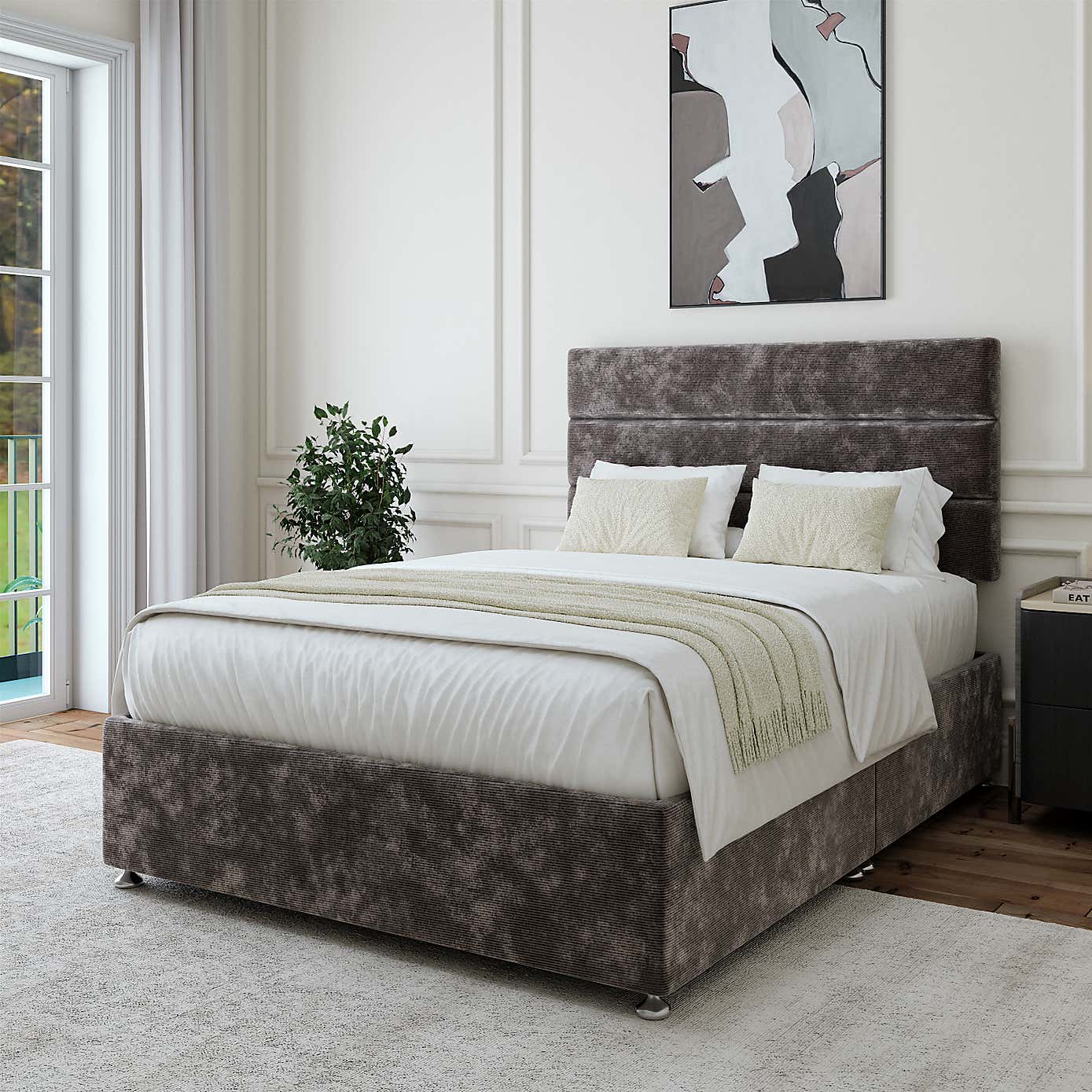 Bedmaster Luxury Chenille Universal Divan Base