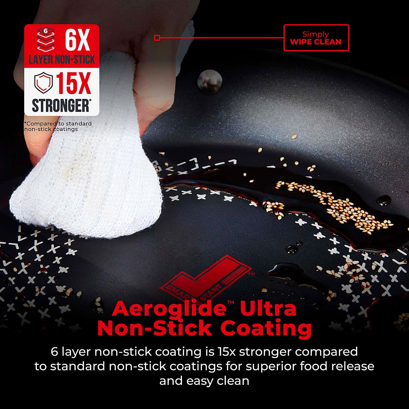 Tower Smart Start Non-Stick Ultra Forged Aluminium MultiPan, 28cm