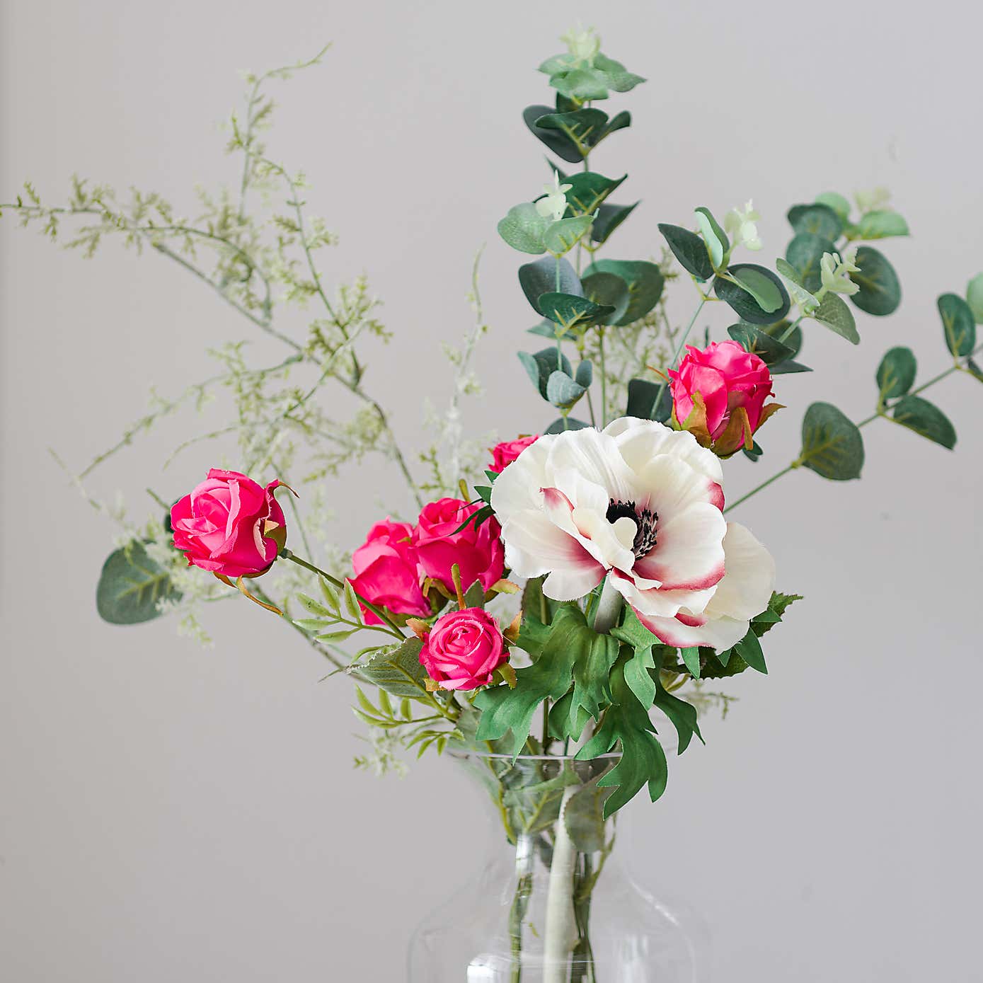 Artificial Rose & Anemone Letterbox Bouquet