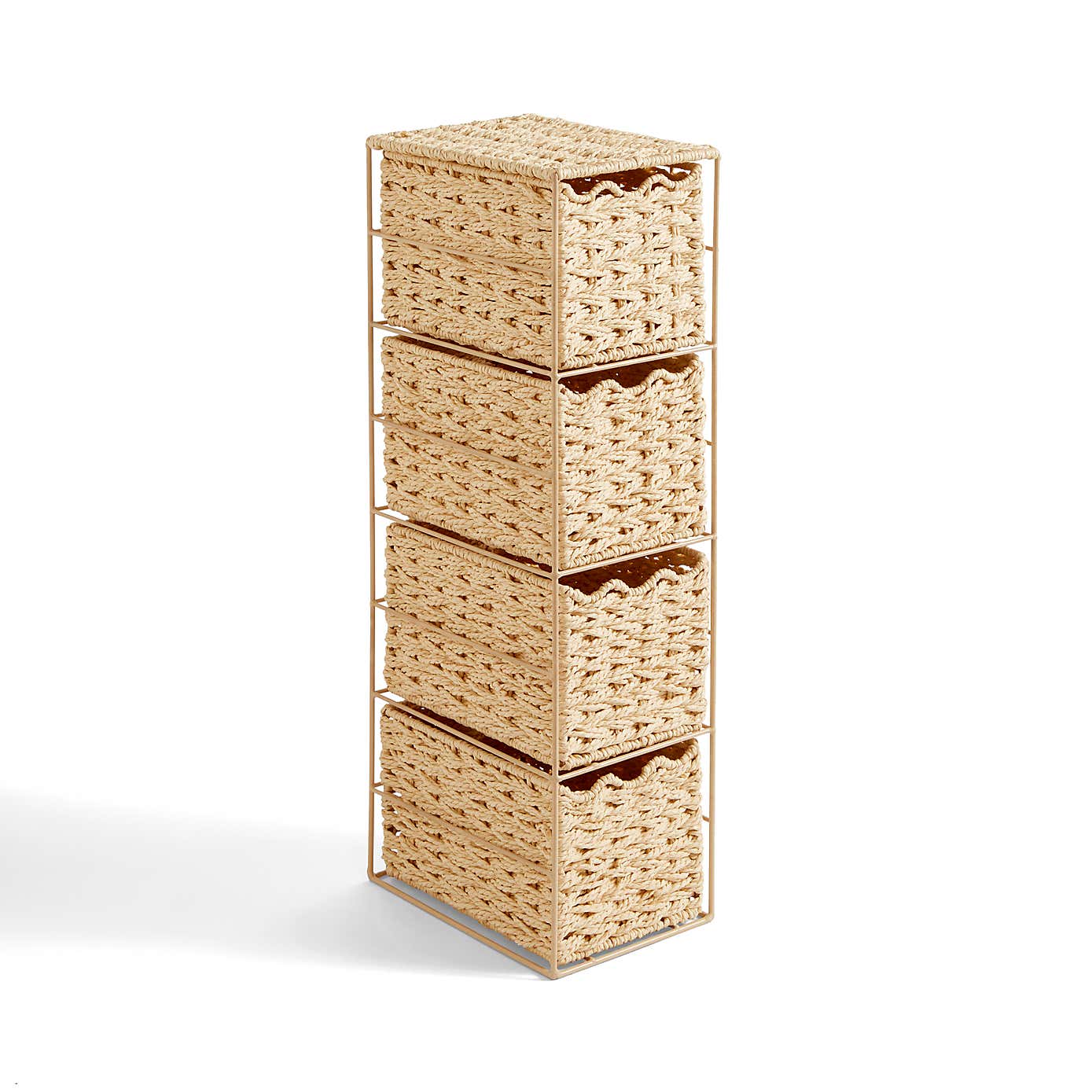Wavy Edge Woven Storage Drawers