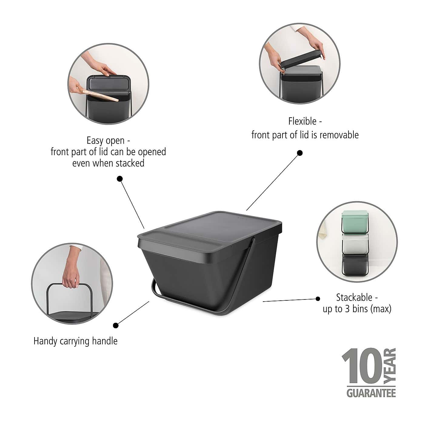 Brabantia Sort & Go Stackable Recycle Bin