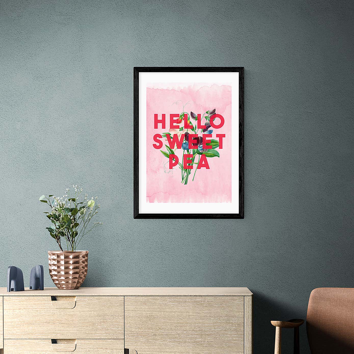 East End Prints Hello Sweet Pea Print by The 13 Prints