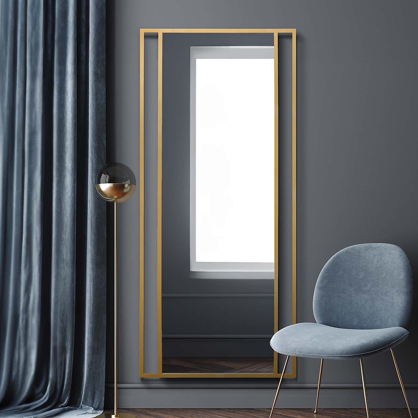 Senestra Modern Rectangle Indoor Outdoor Wall Mirror