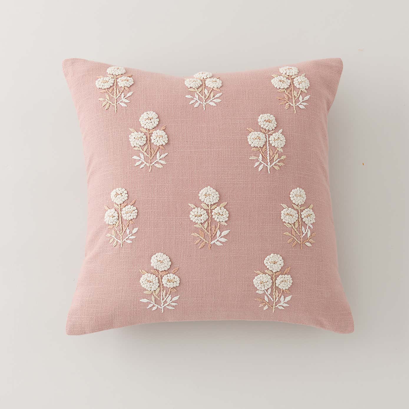 French Knot Floral Cushion Cover