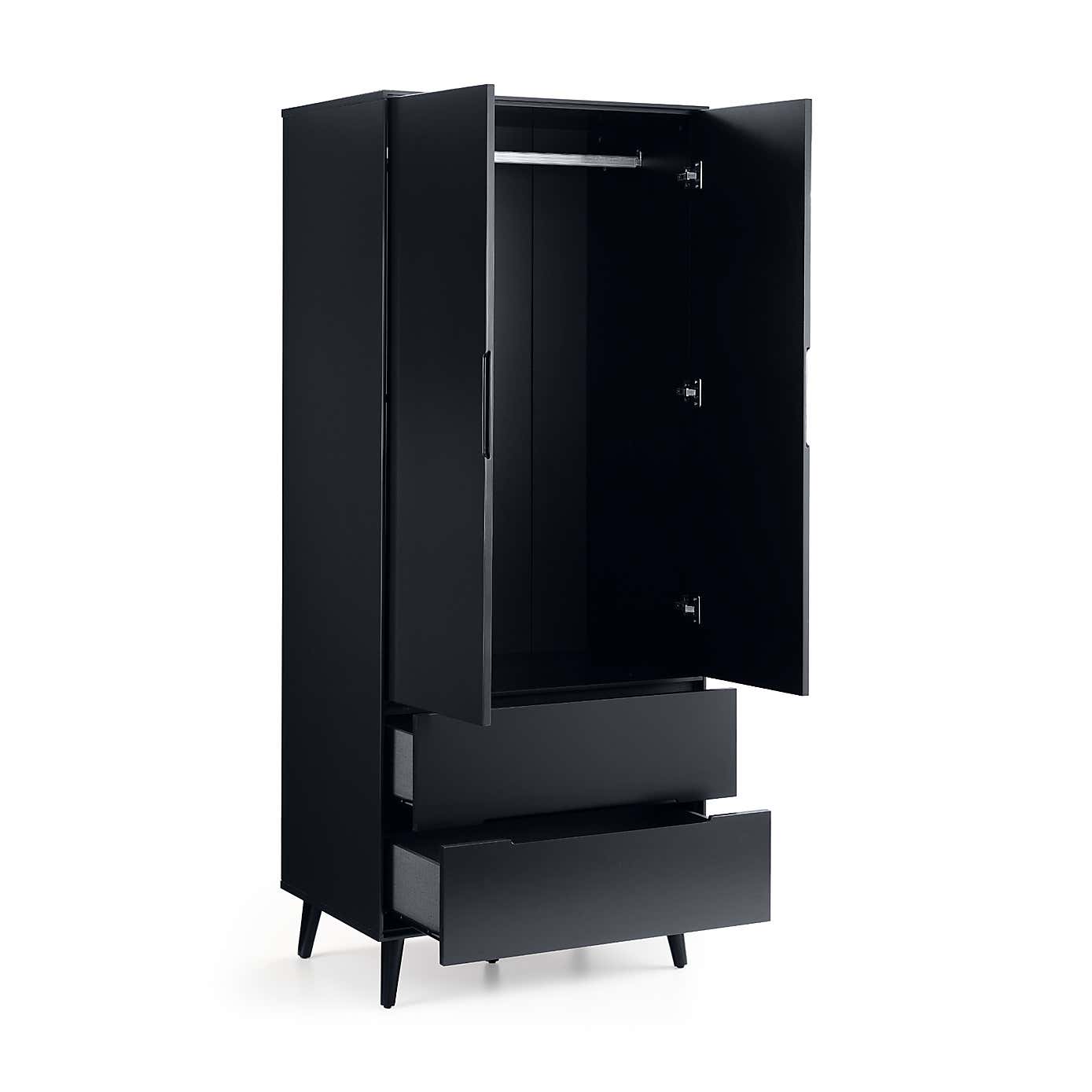 Cecil Double Wardrobe, Anthracite