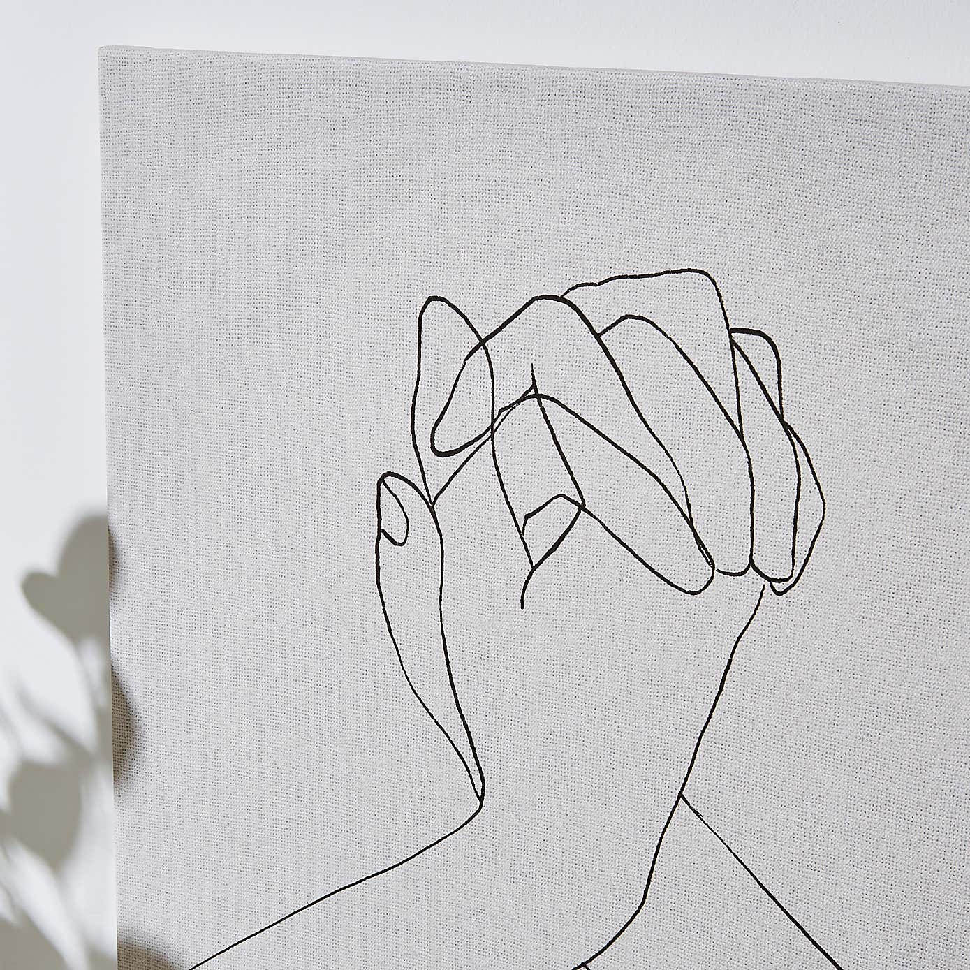 Hands Line Drawing Canvas 40x50cm