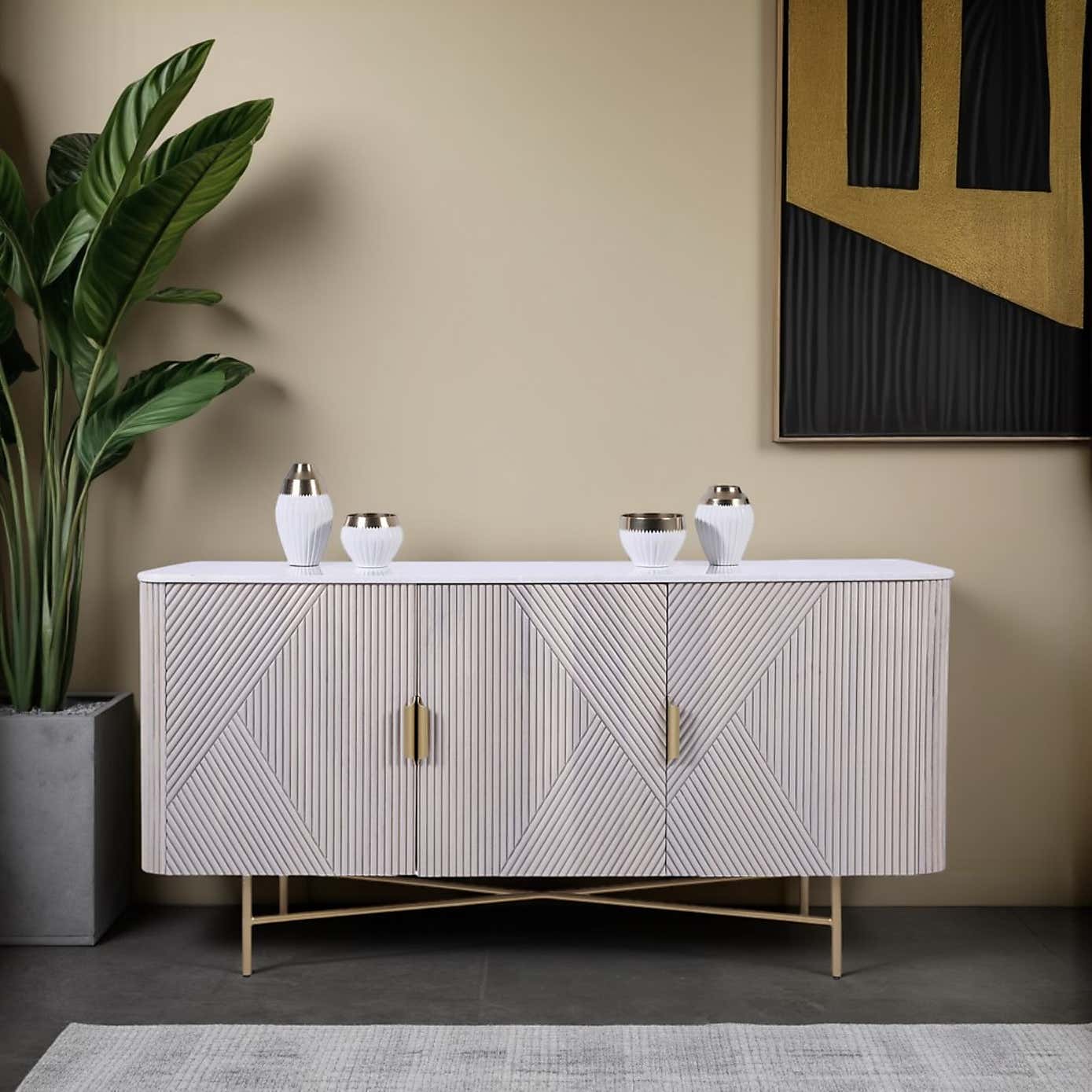 Indus Valley Cleo 3 Door Sideboard