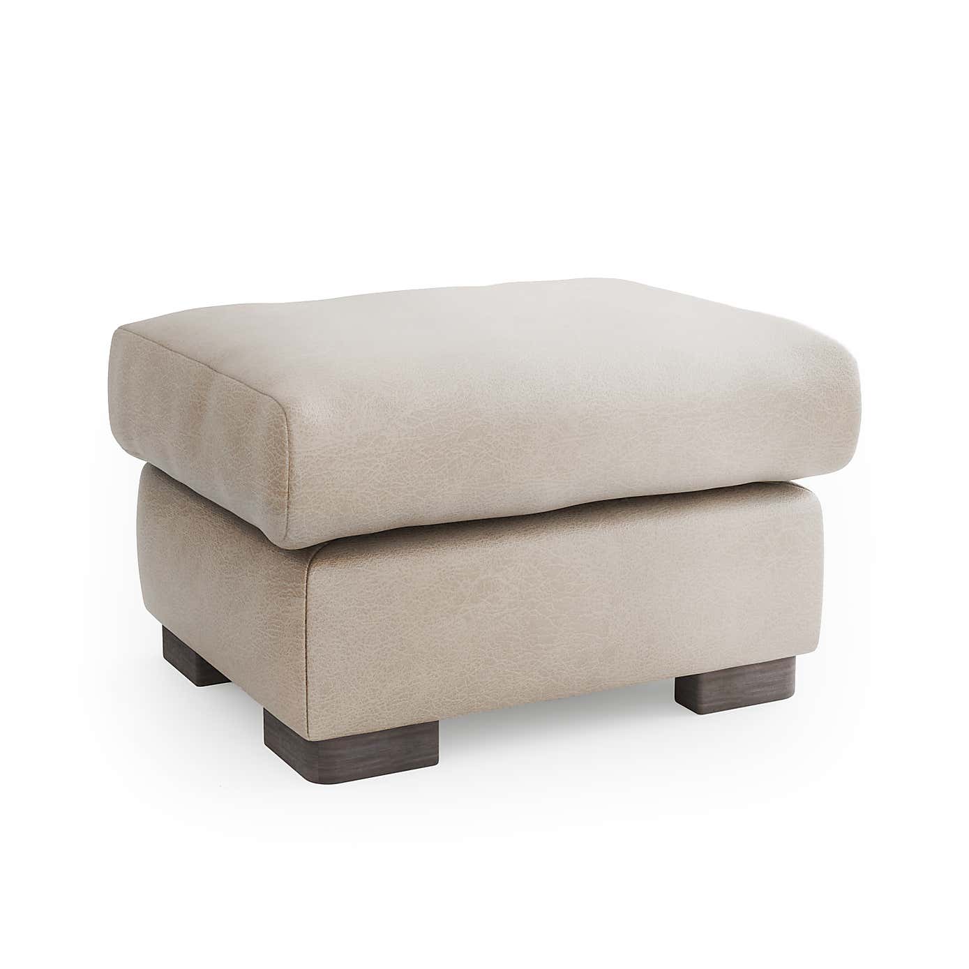 Carson Faux Leather Footstool