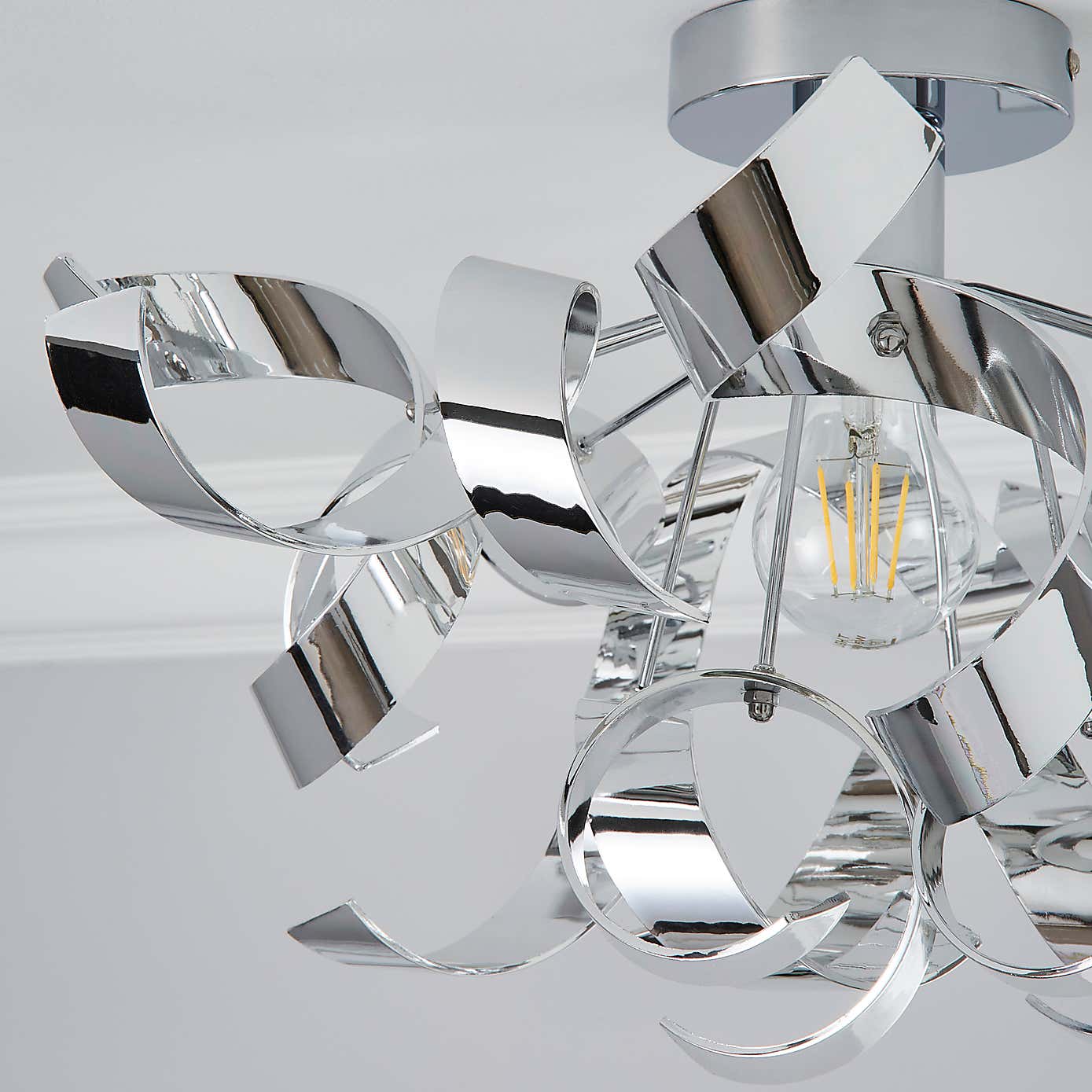 Iris Semi Flush Ceiling Fitting