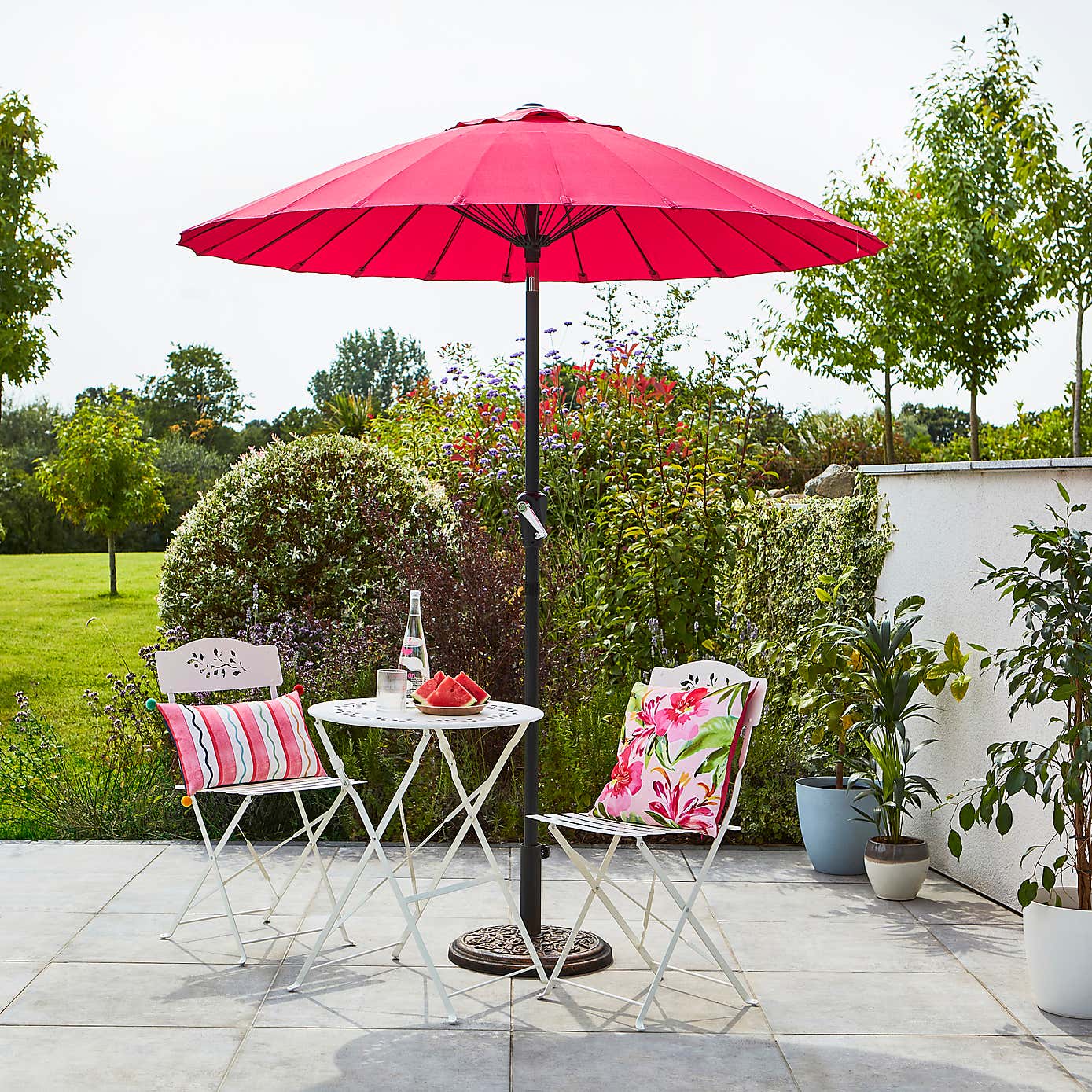 2m Fuschia Pink Shanghai Parasol