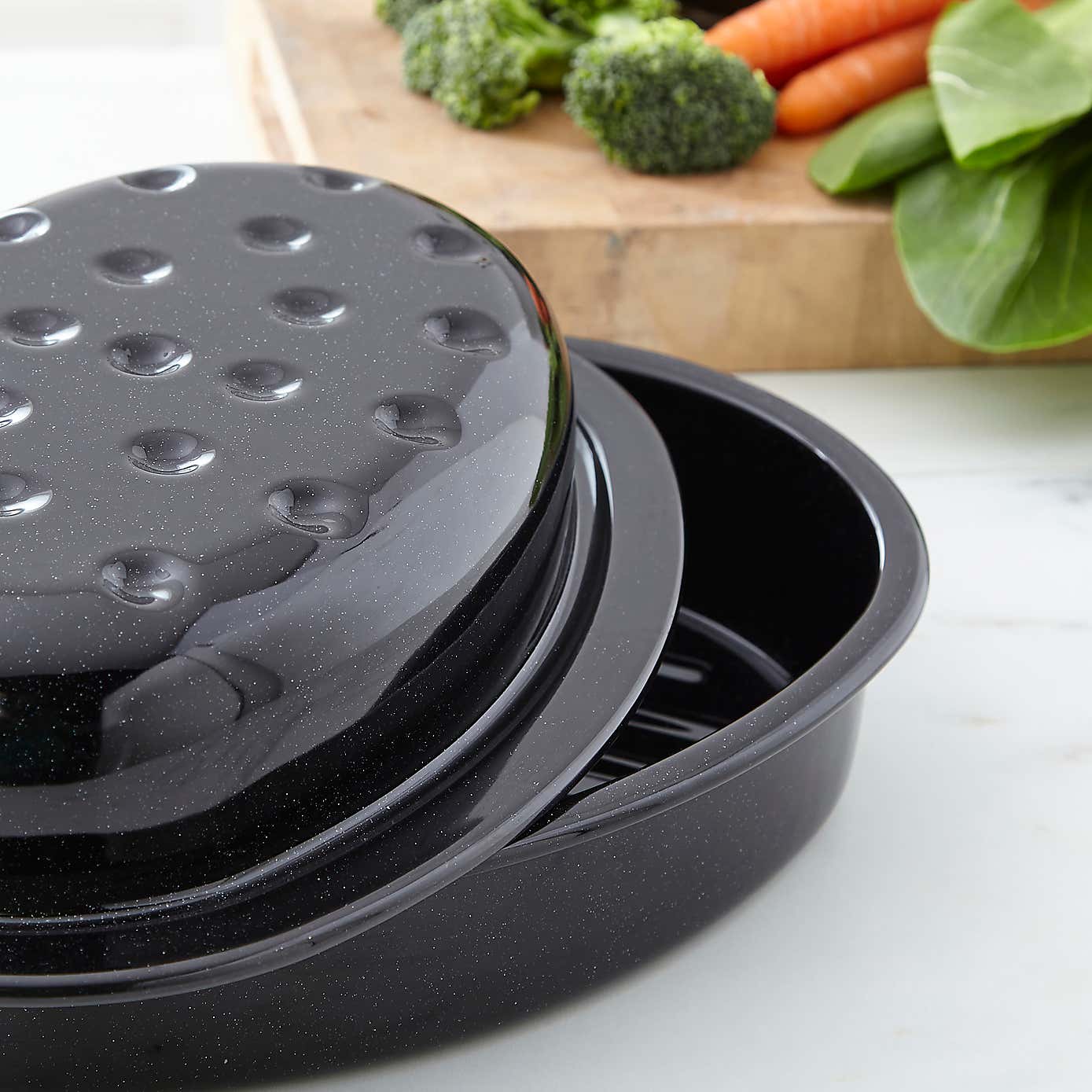 Vitreous Enamel 30cm Oval Roaster