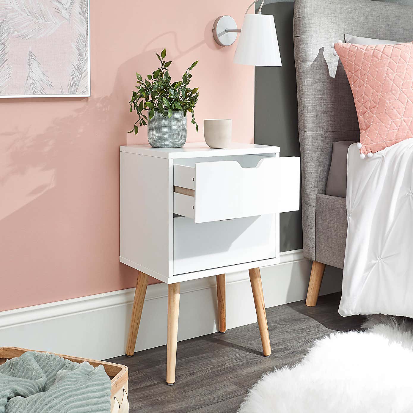 Nyborg 2 Drawer Bedside Table