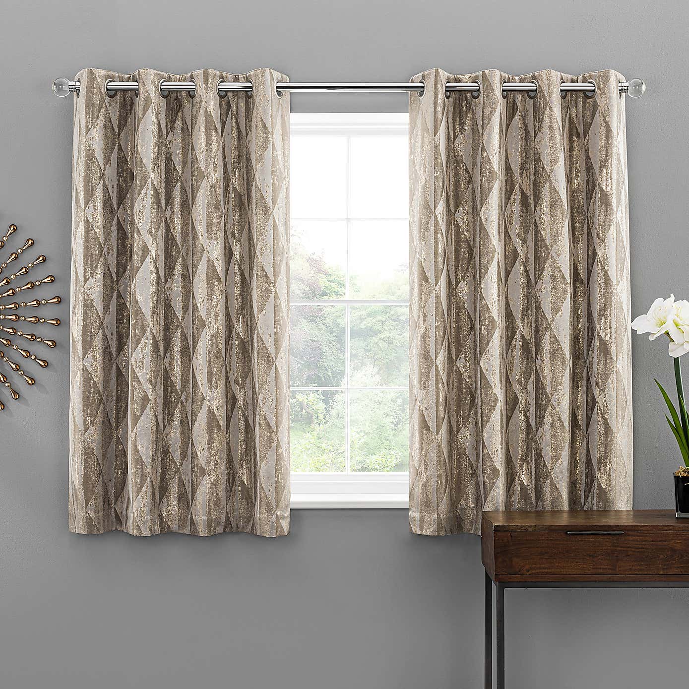 Luxor Metallic Eyelet Curtains